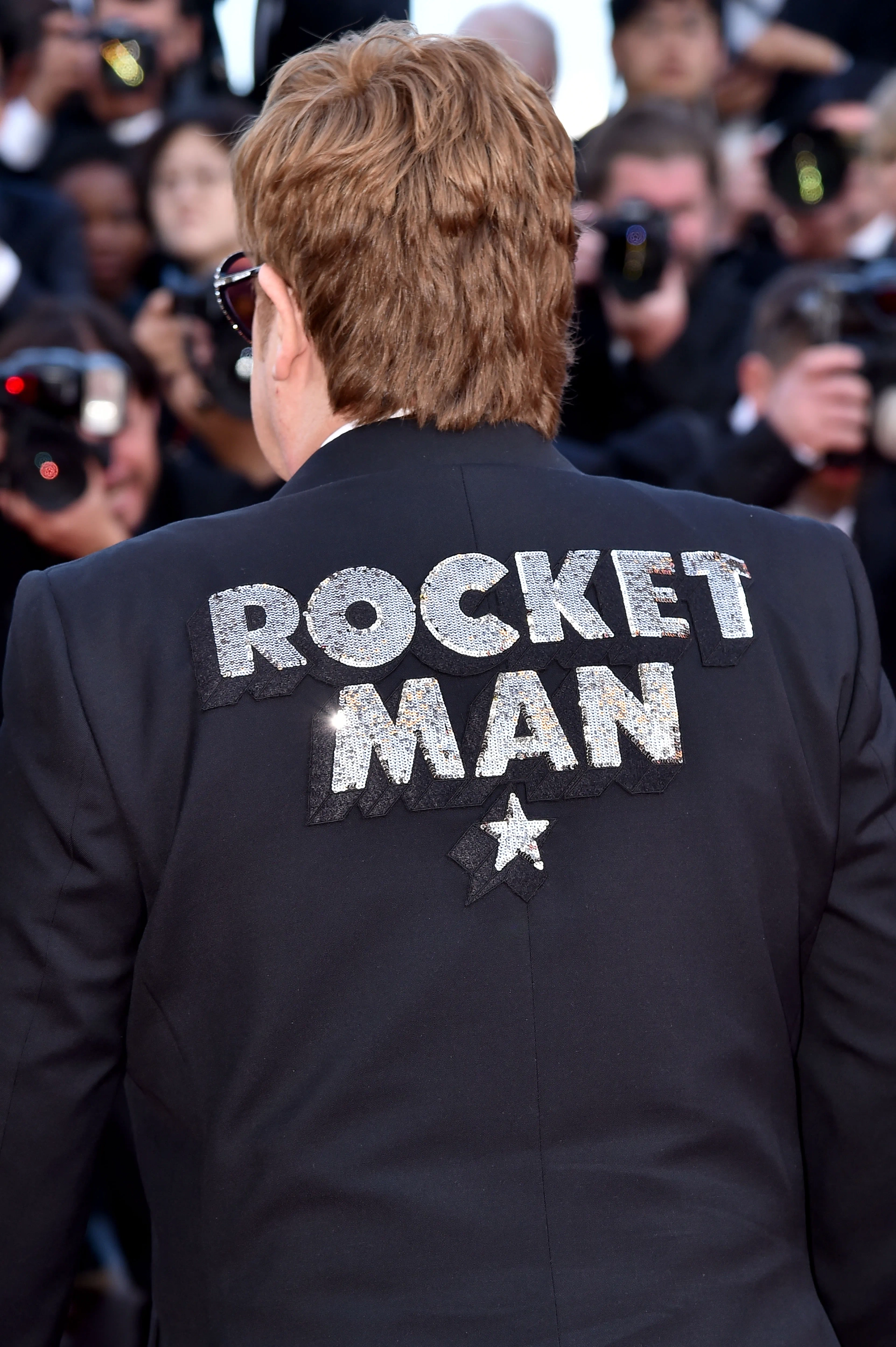 Elton John at an event for Rocketman (2019)