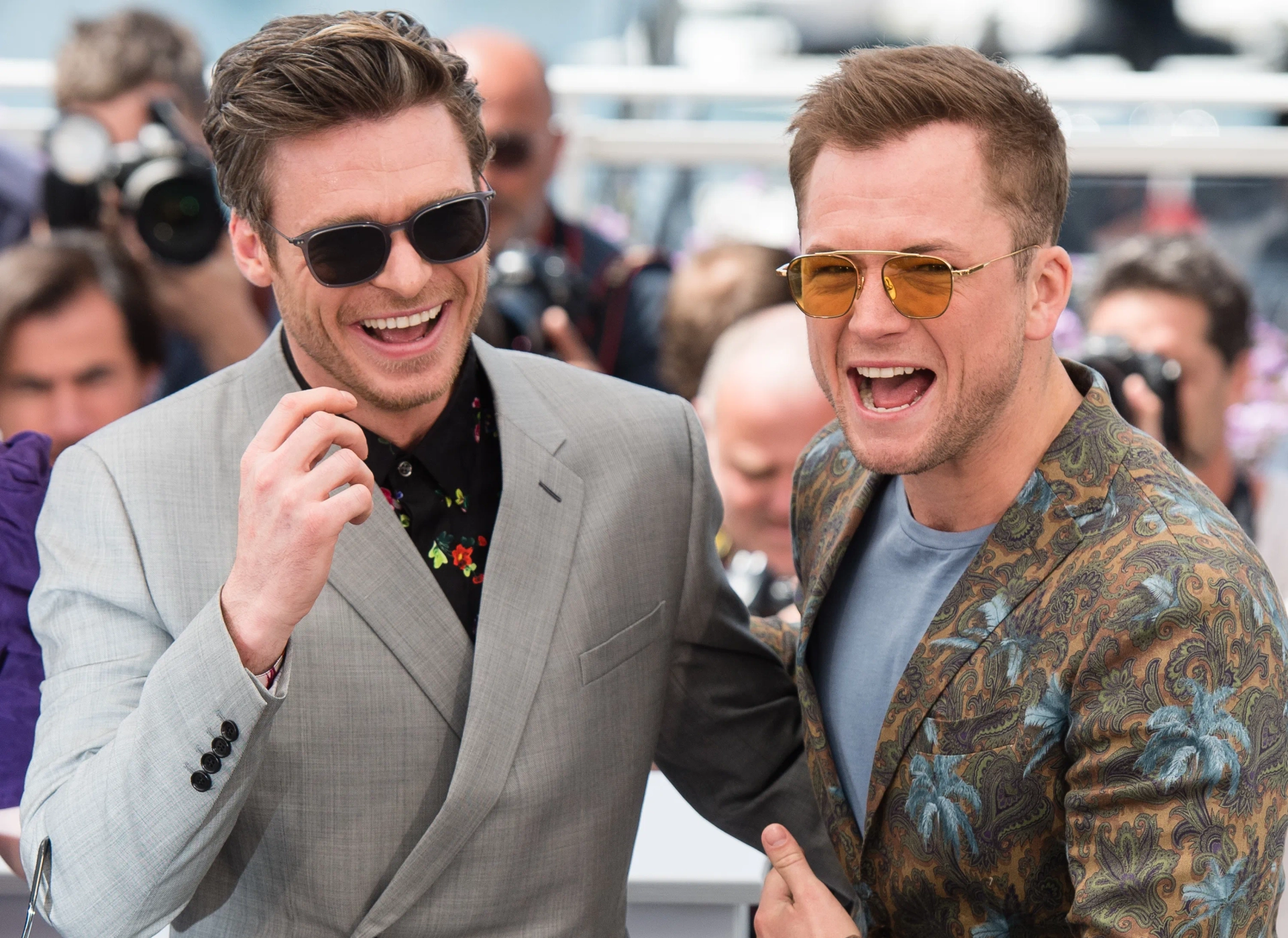 Richard Madden and Taron Egerton at an event for Rocketman (2019)