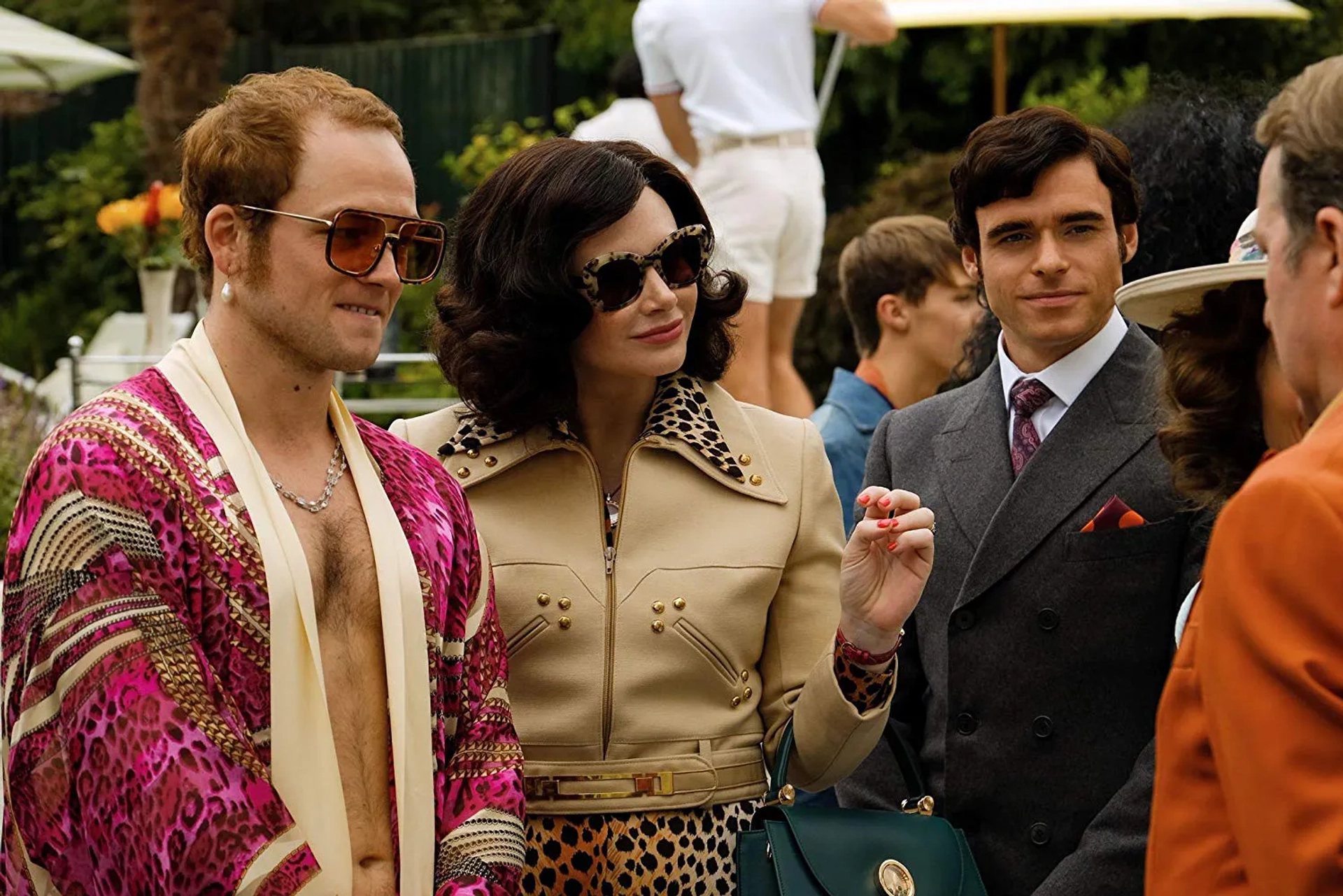 Bryce Dallas Howard, Richard Madden, and Taron Egerton in Rocketman (2019)