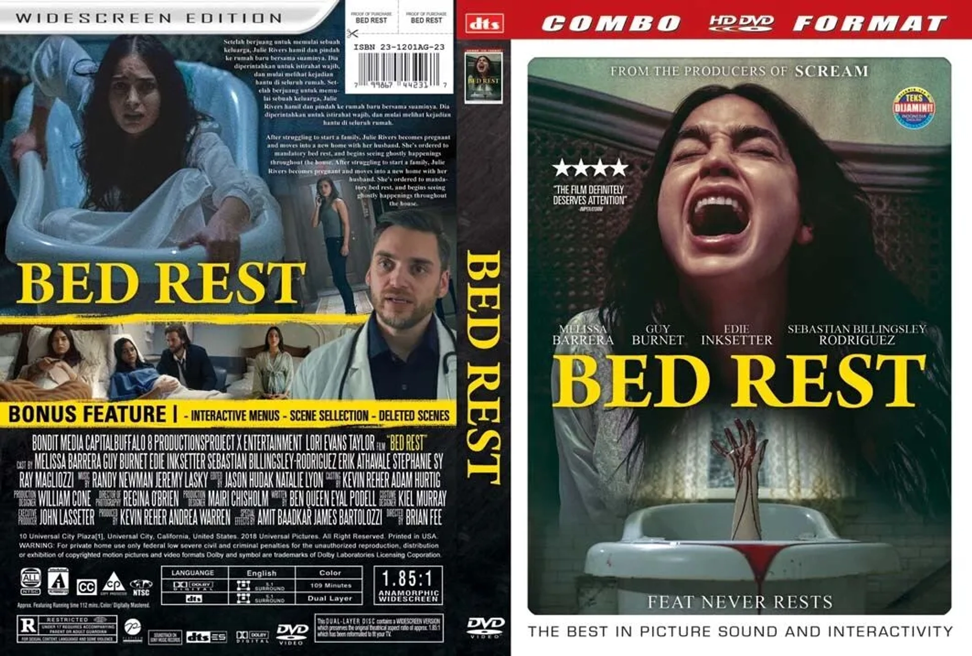 Guy Burnet, Melissa Barrera, and Erik Athavale in Bed Rest (2022)