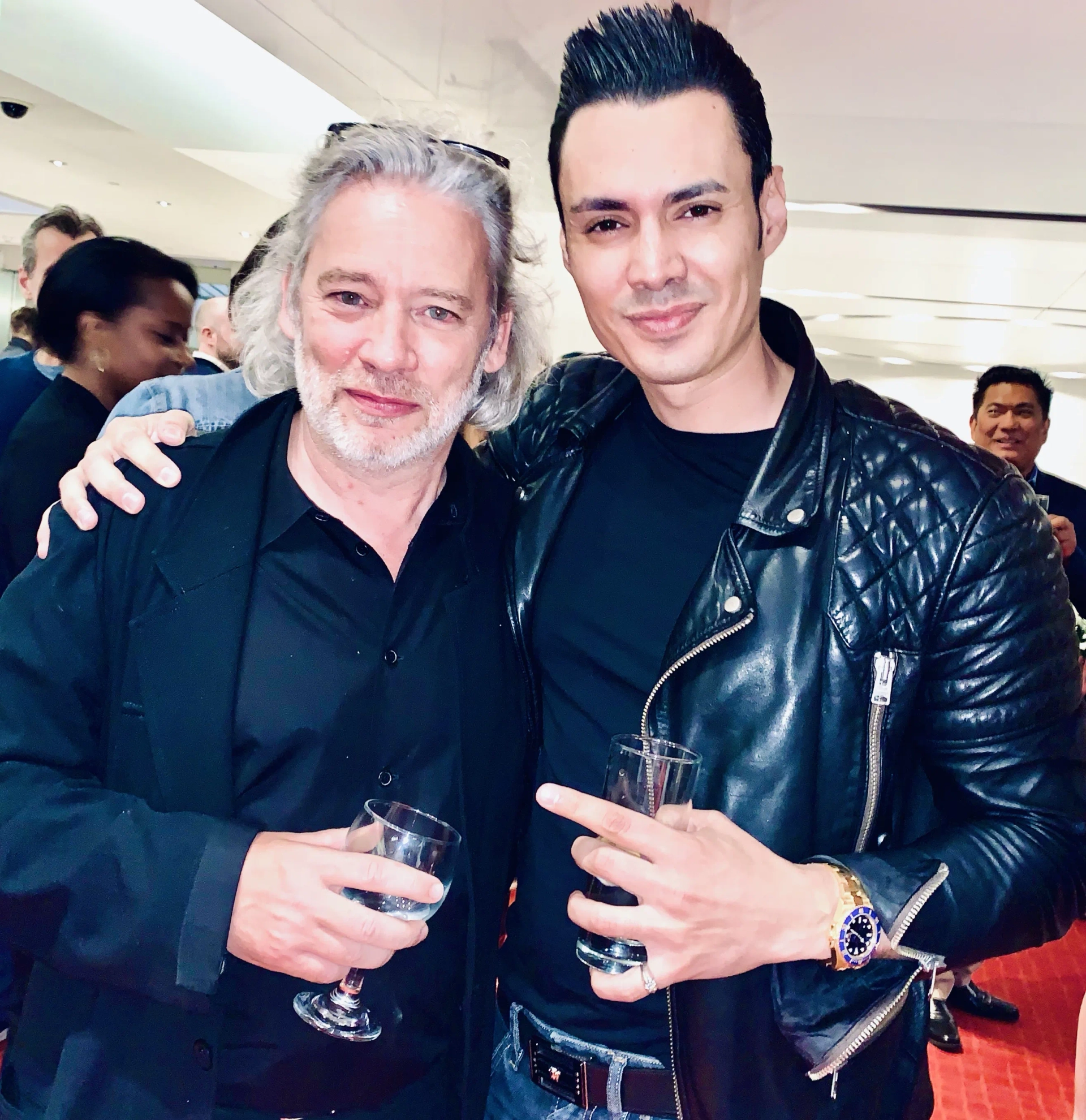 Enzo Zelocchi and Dexter Fletcher at CAA private event for the Rocketman