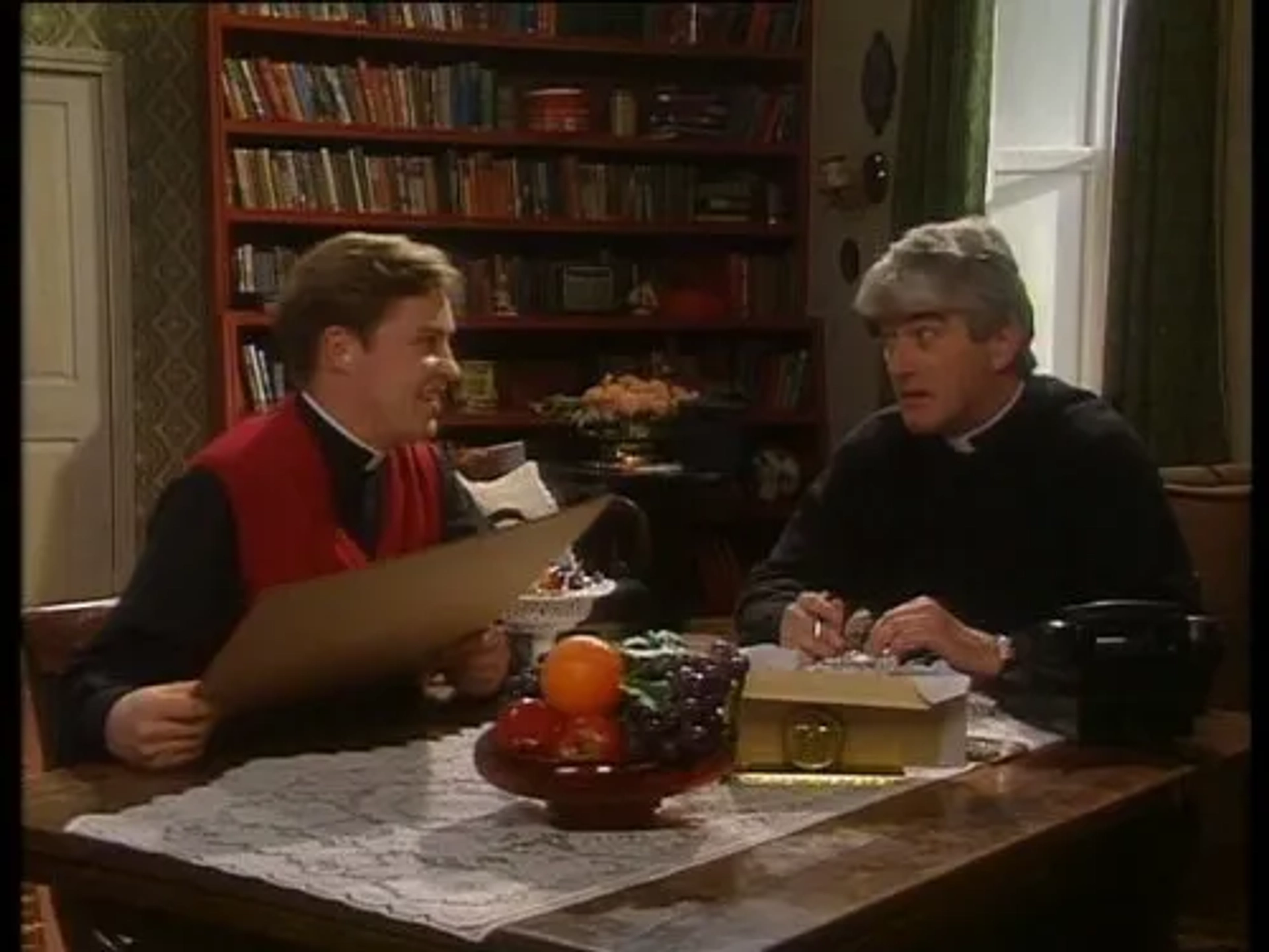 Dermot Morgan and Ardal O'Hanlon in Father Ted (1995)