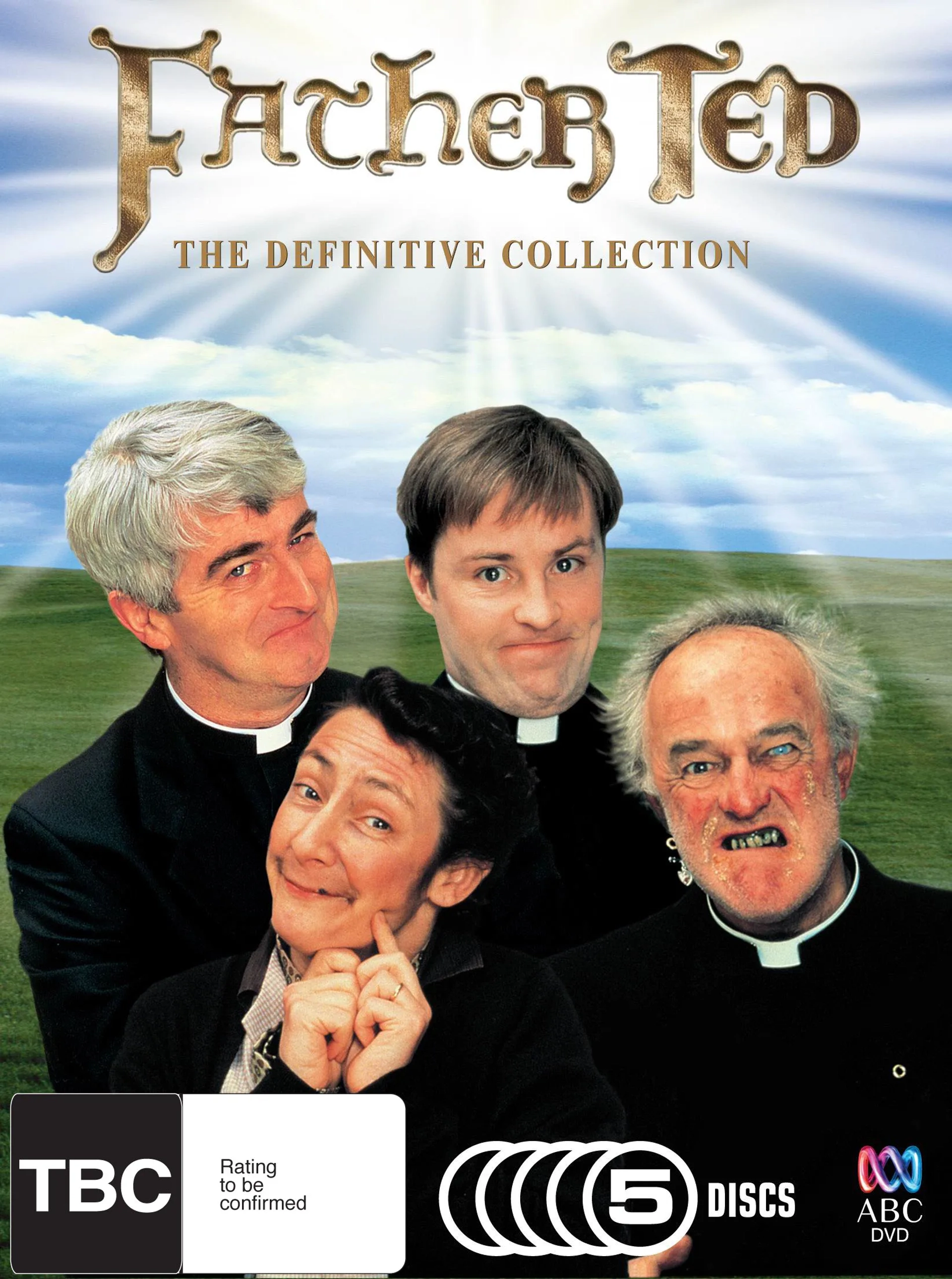 Frank Kelly, Pauline McLynn, Dermot Morgan, and Ardal O'Hanlon in Father Ted (1995)