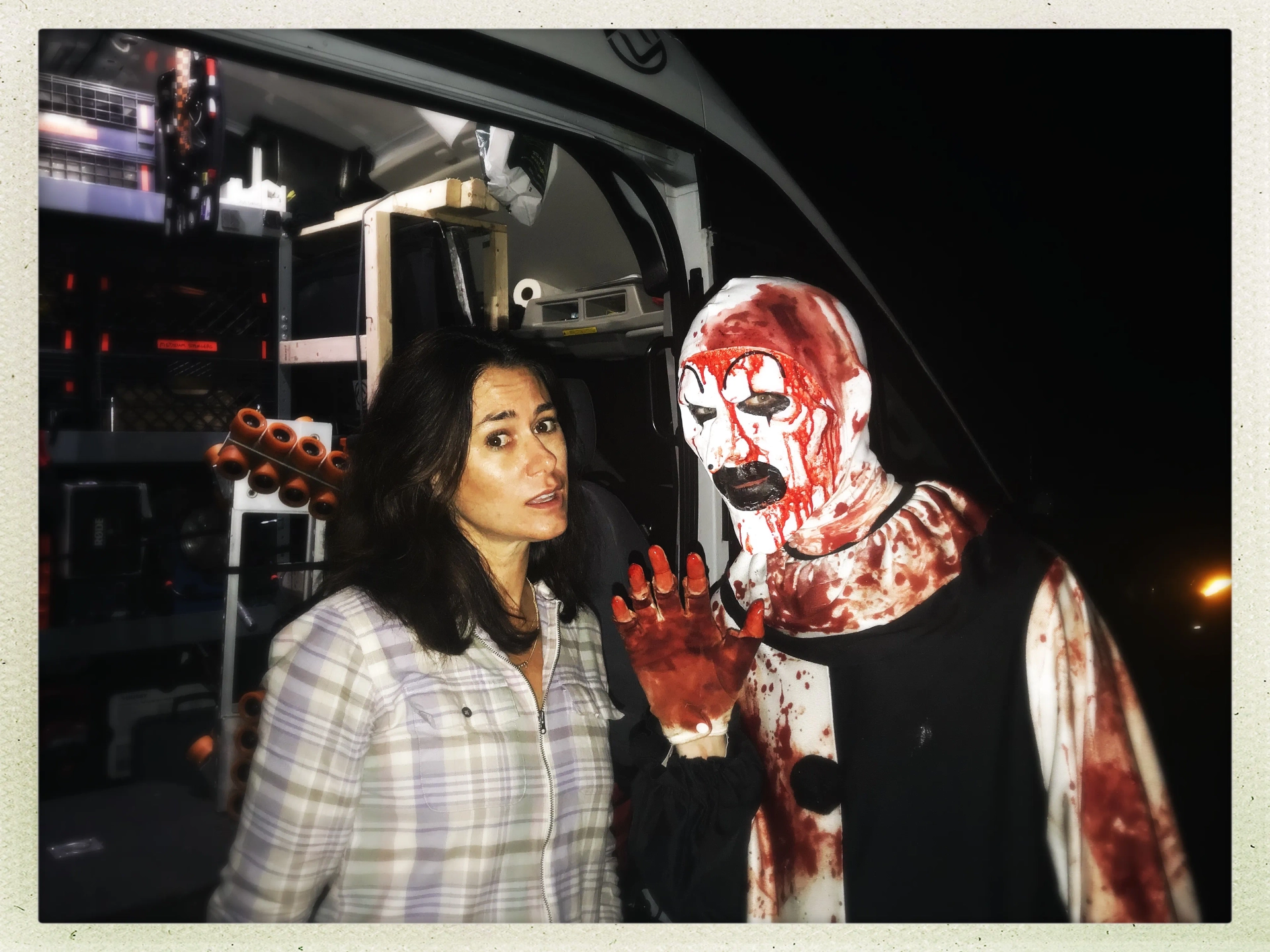 Sarah Voigt and David Howard Thornton in Terrifier 2 (2022)