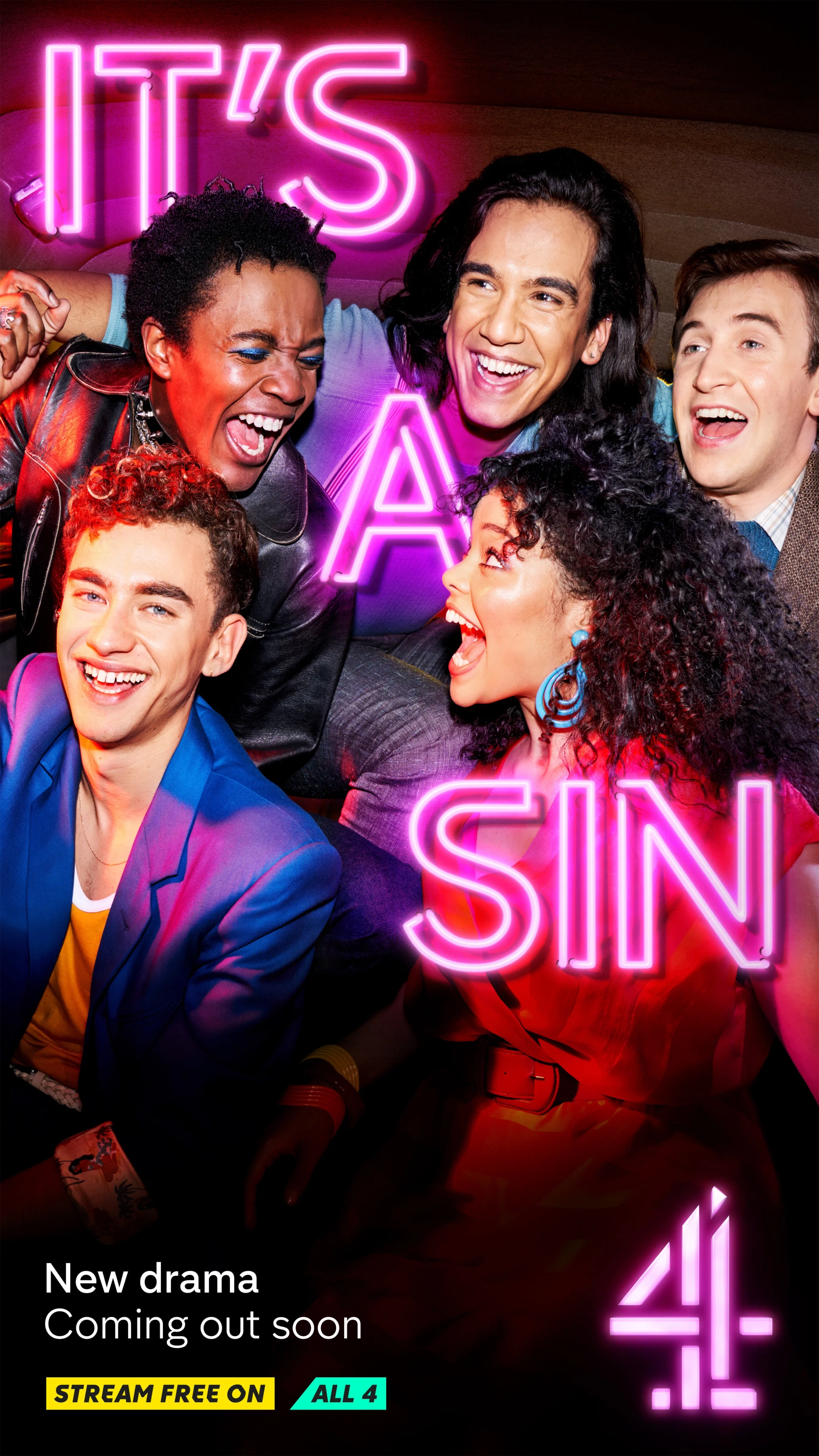 Nathaniel Curtis, Callum Scott Howells, Olly Alexander, Omari Douglas, and Lydia West in It's a Sin (2021)