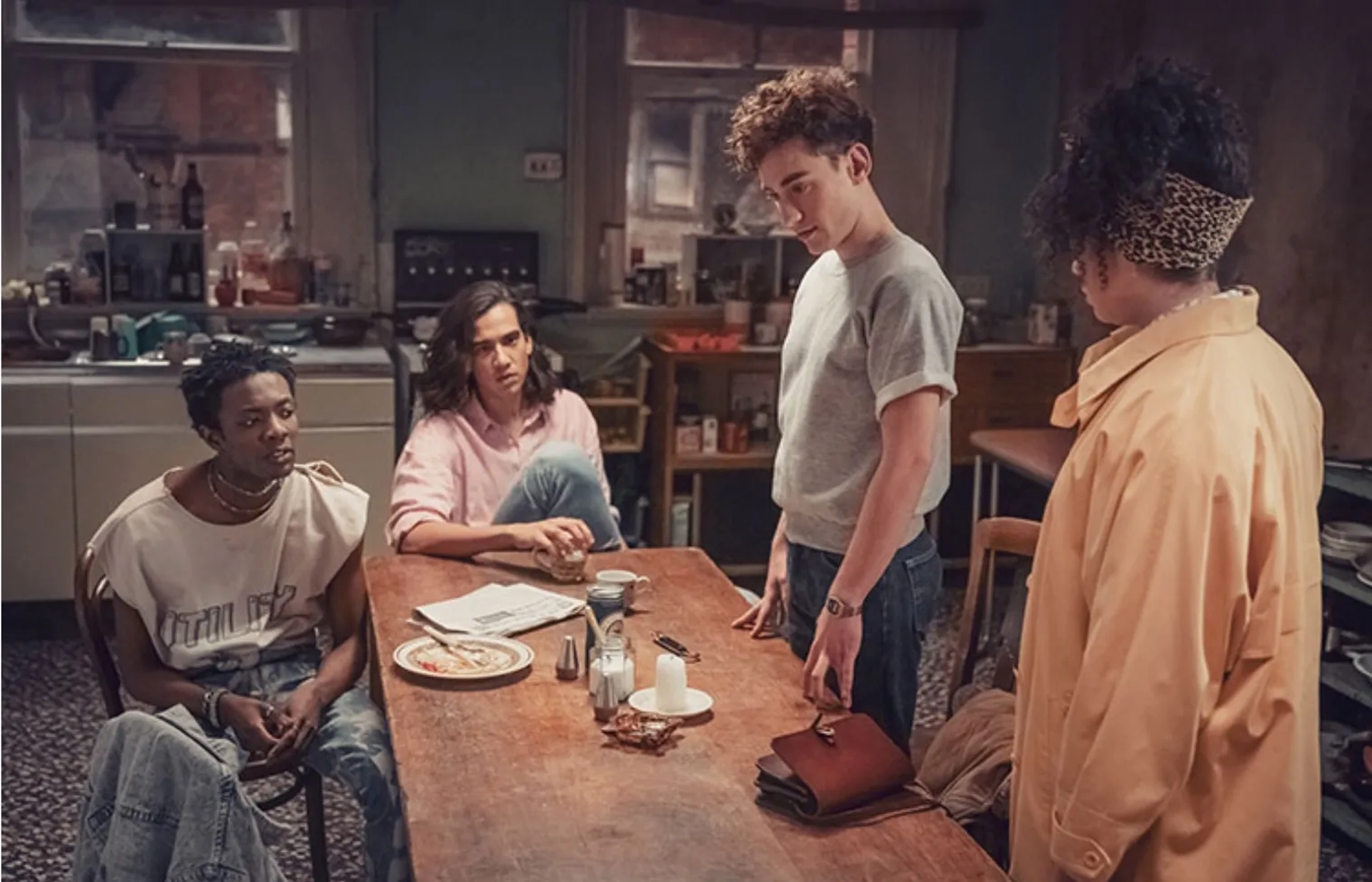 Nathaniel Curtis, Olly Alexander, Omari Douglas, and Lydia West in It's a Sin (2021)