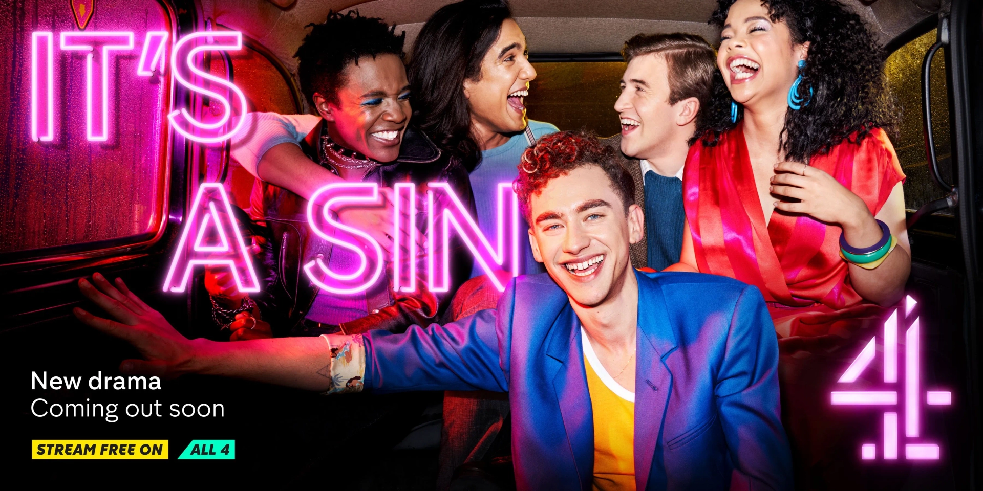 Nathaniel Curtis, Callum Scott Howells, Olly Alexander, Omari Douglas, and Lydia West in It's a Sin (2021)