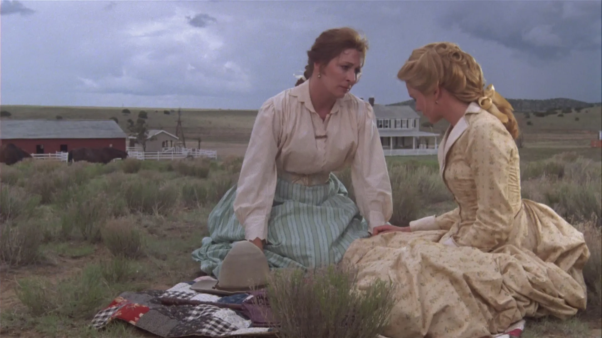 Diane Lane and Anjelica Huston in Lonesome Dove (1989)