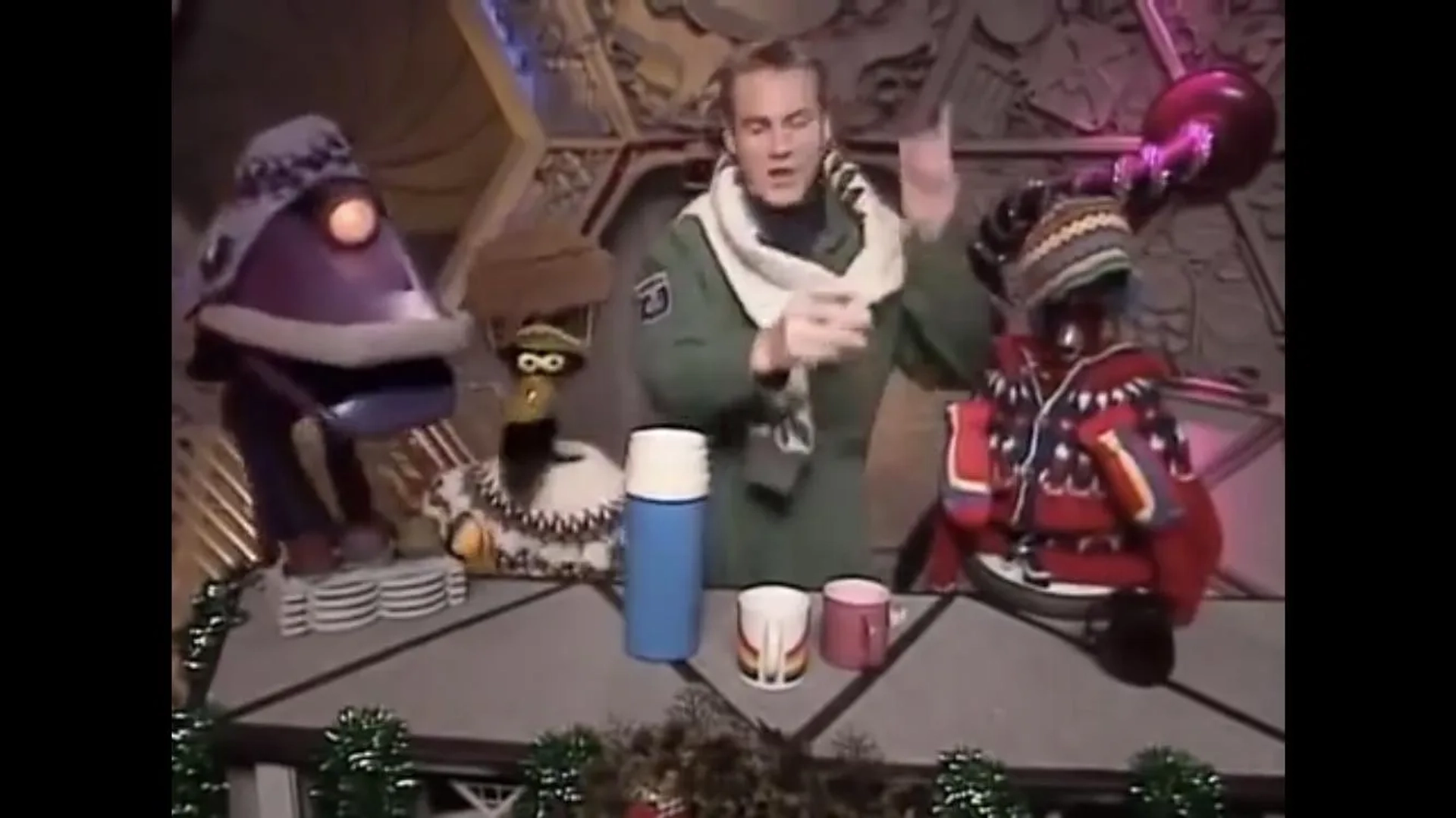 Trace Beaulieu, Jim Mallon, Kevin Murphy, and Michael J. Nelson in Mystery Science Theater 3000 (1988)