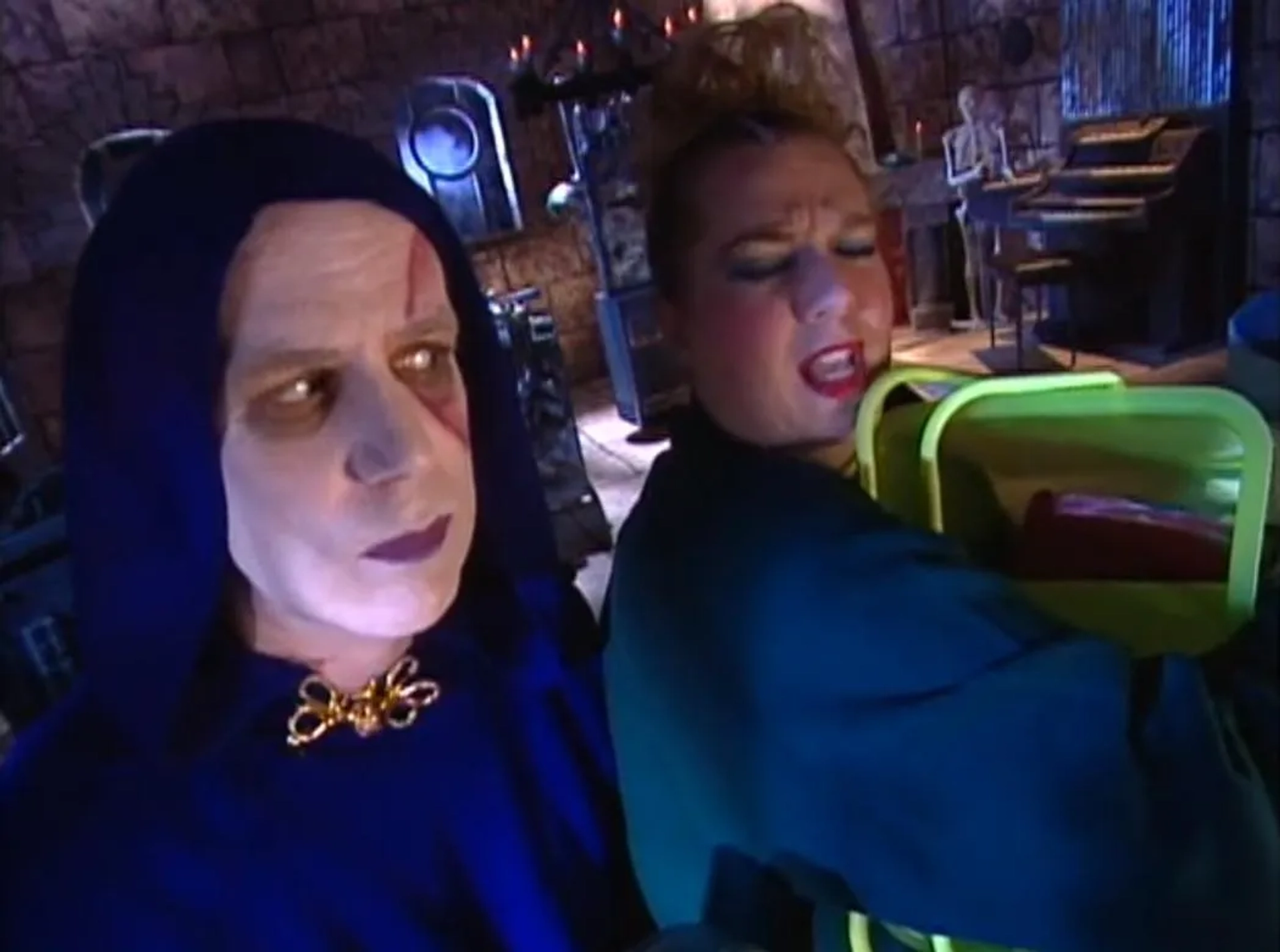 Bill Corbett and Mary Jo Pehl in Mystery Science Theater 3000 (1988)