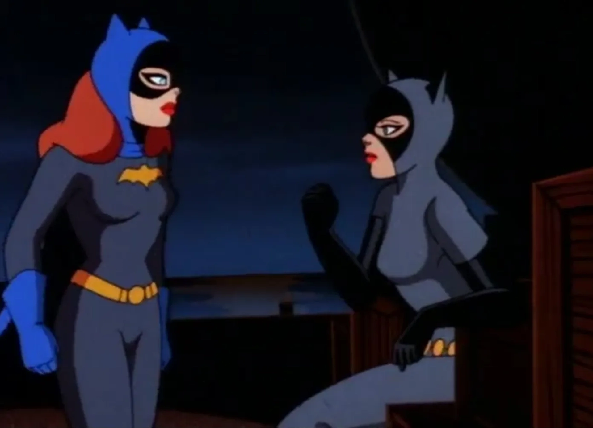 Adrienne Barbeau and Melissa Gilbert in Batman: The Animated Series (1992)