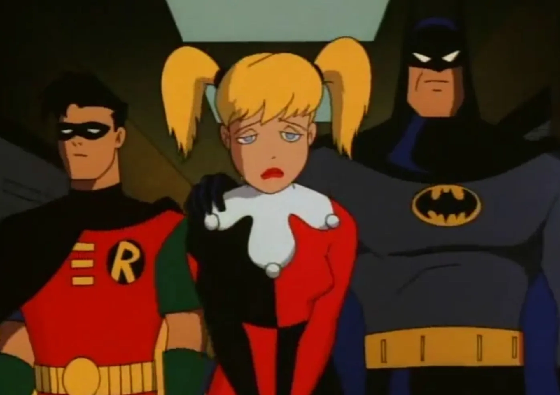 Kevin Conroy, Loren Lester, and Arleen Sorkin in Batman: The Animated Series (1992)