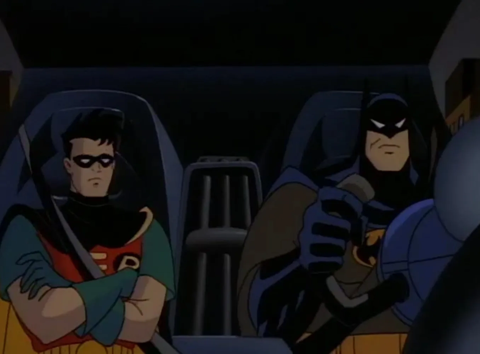 Kevin Conroy and Loren Lester in Batman: The Animated Series (1992)