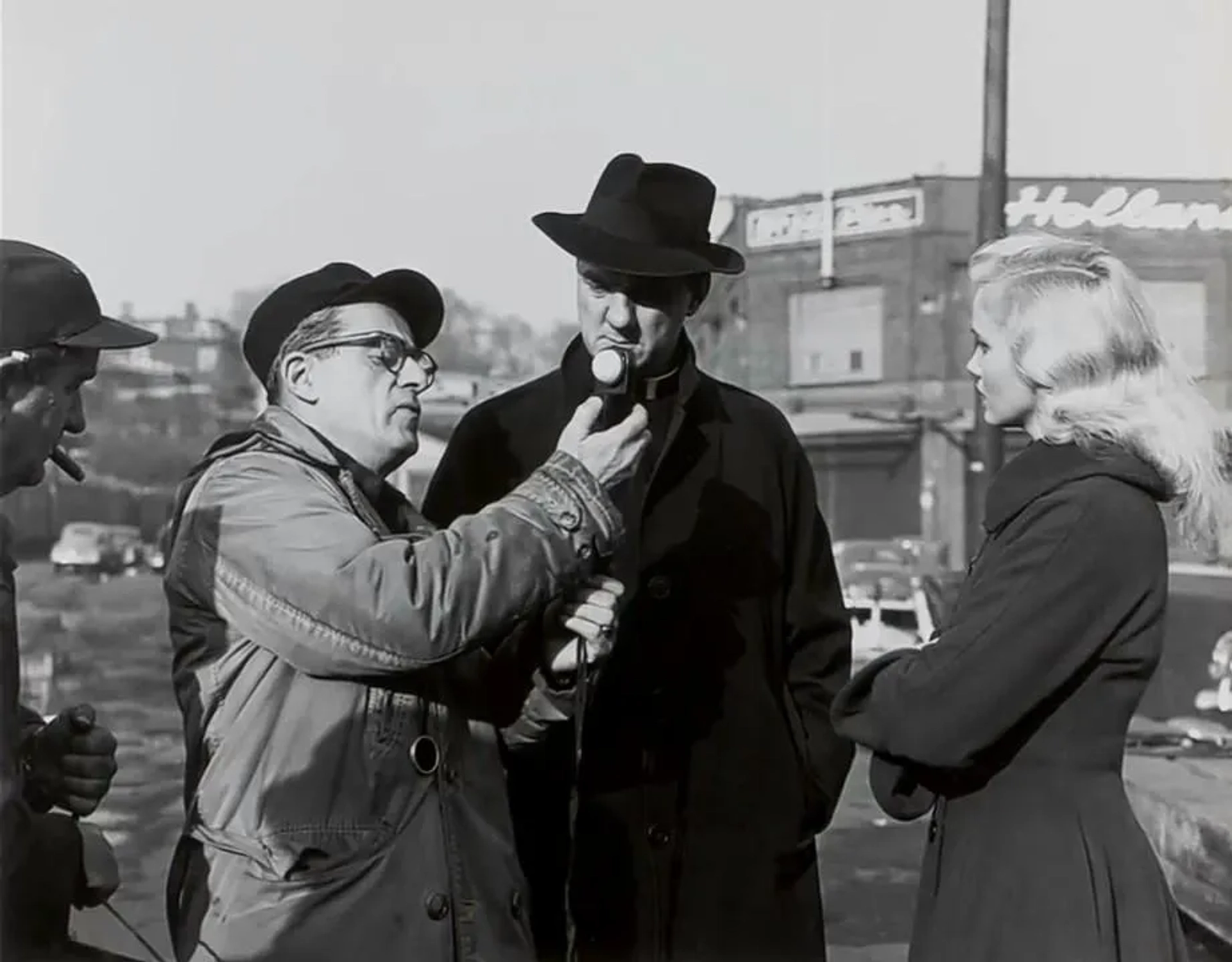 Karl Malden, Eva Marie Saint, and Boris Kaufman in On the Waterfront (1954)