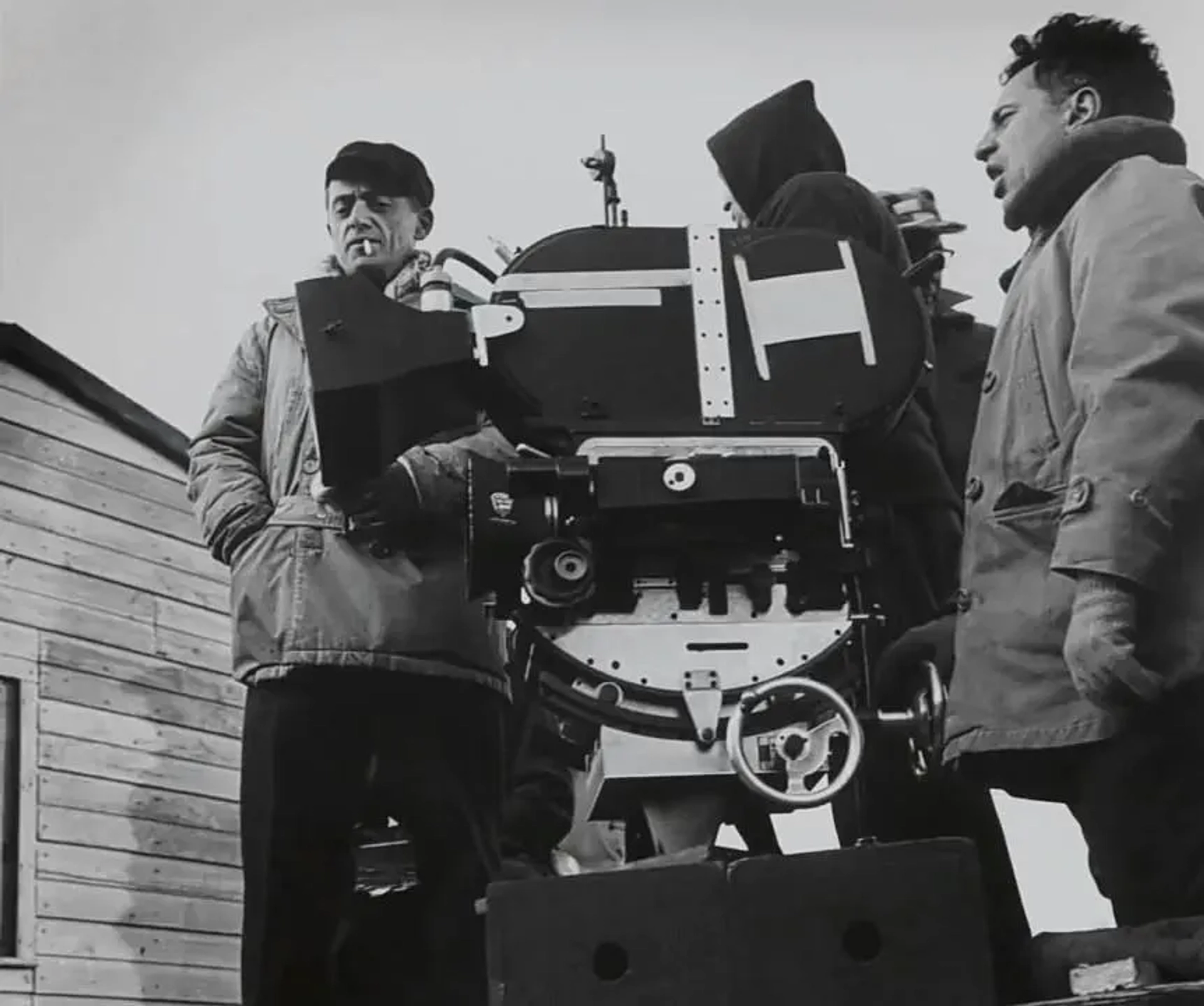 Elia Kazan and Boris Kaufman in On the Waterfront (1954)