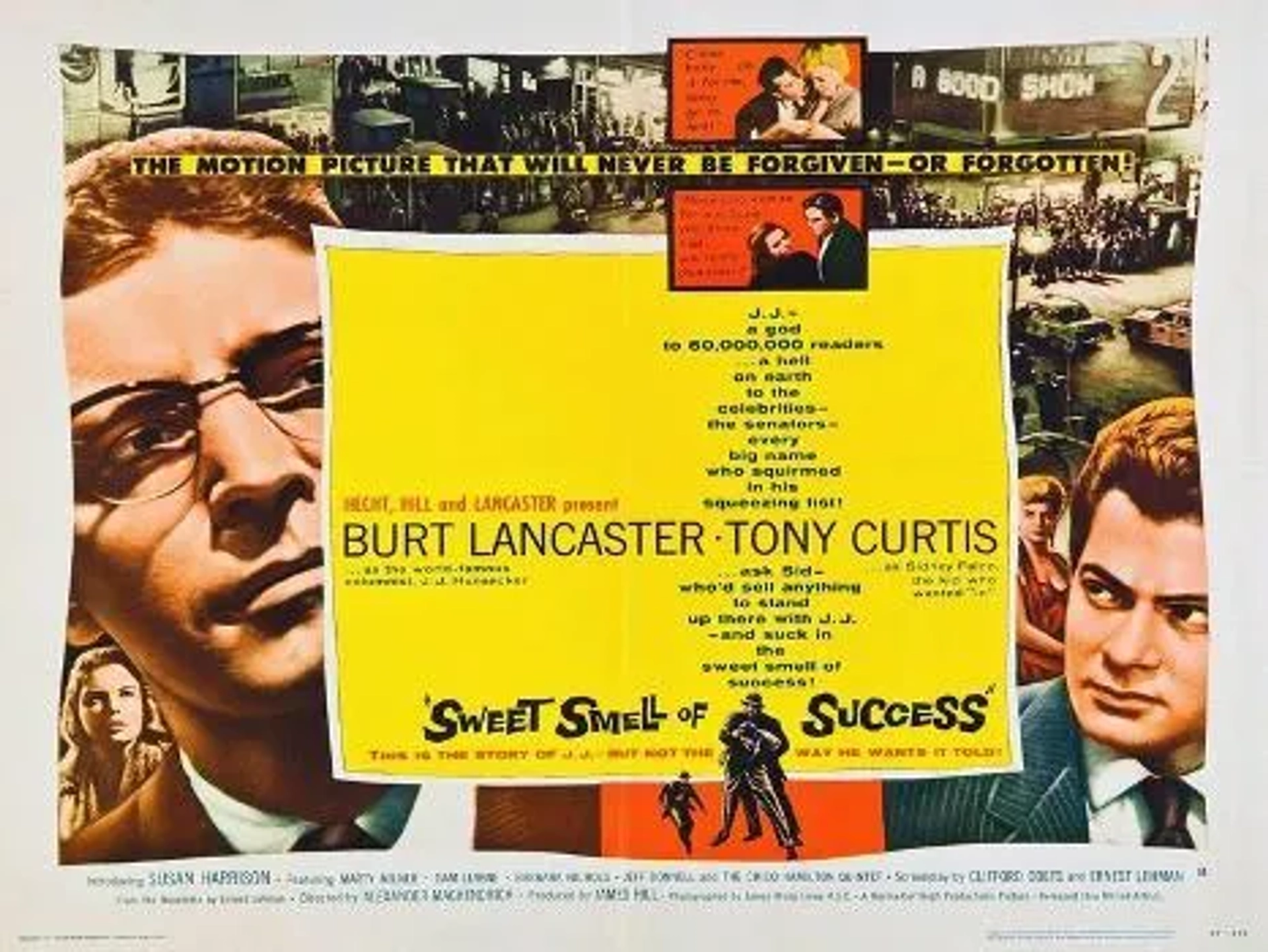 Burt Lancaster and Tony Curtis in Sweet Smell of Success (1957)