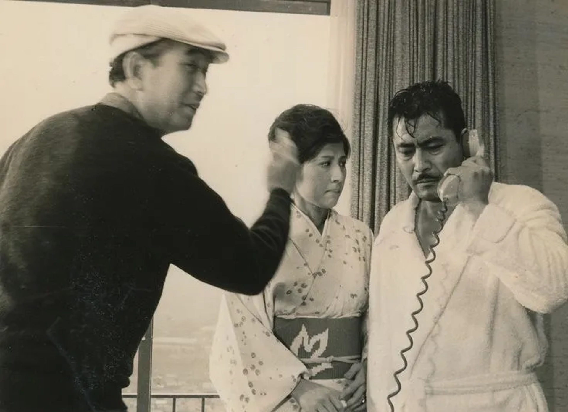 Akira Kurosawa, Toshirô Mifune, and Kyôko Kagawa in High and Low (1963)