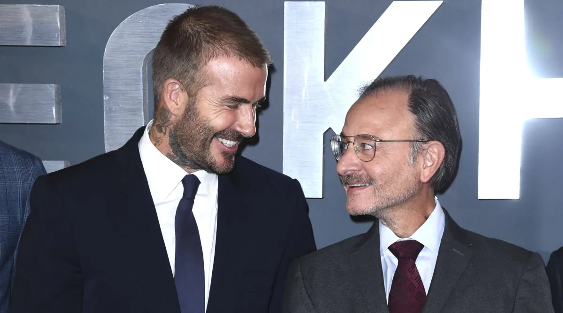 Fisher Stevens and David Beckham at an event for Beckham (2023)