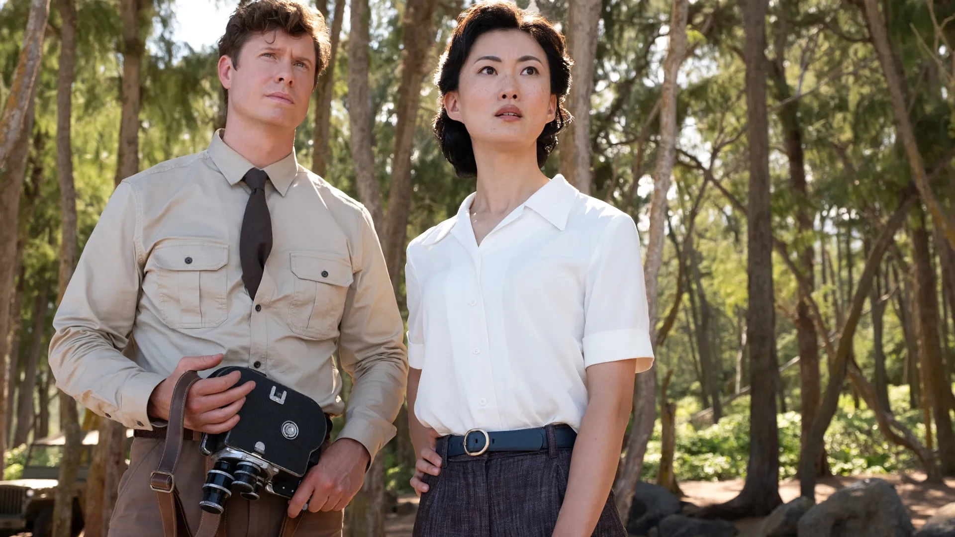 Anders Holm and Mari Yamamoto in Monarch: Legacy of Monsters (2023)