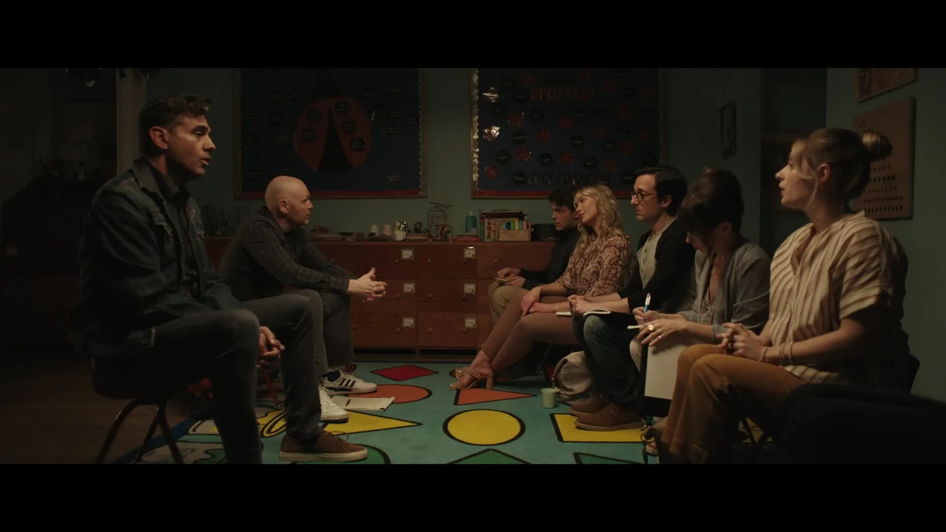 Bill Burr, Bobby Cannavale, Natasha Leggero, and Josh Brener in Old Dads (2023)