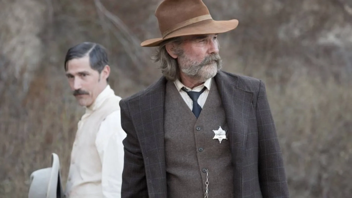 Kurt Russell and Matthew Fox in Bone Tomahawk (2015)