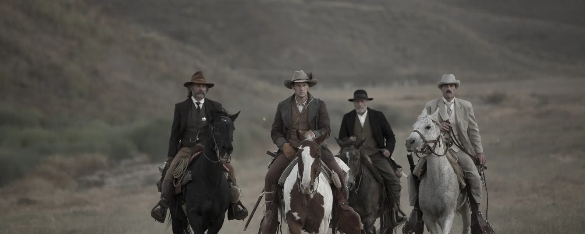 Kurt Russell, Matthew Fox, Richard Jenkins, and Patrick Wilson in Bone Tomahawk (2015)