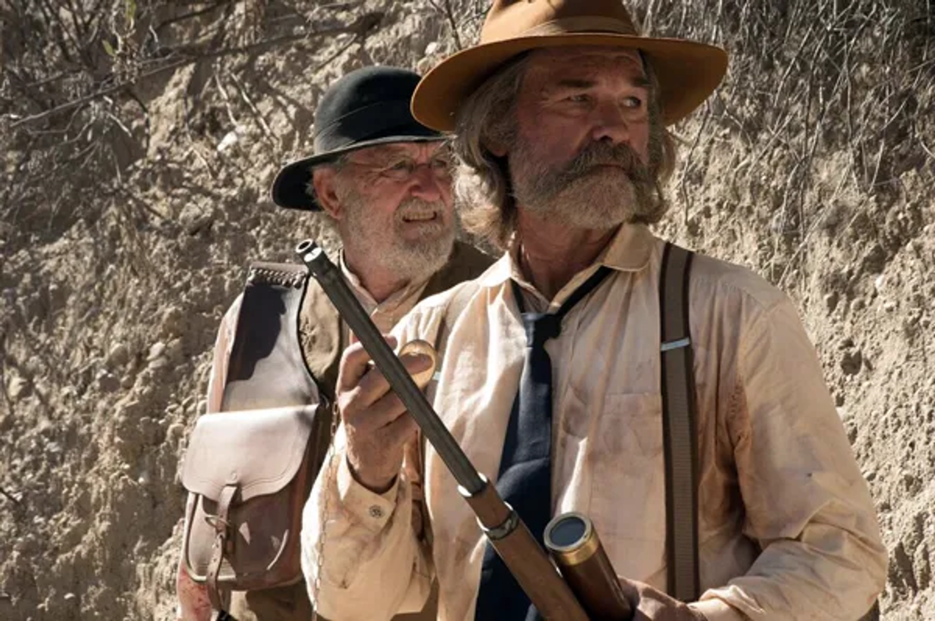 Kurt Russell and Richard Jenkins in Bone Tomahawk (2015)