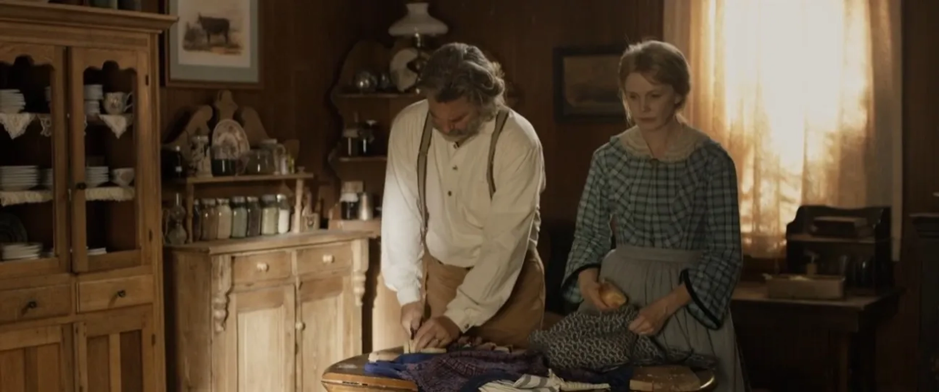 Kurt Russell and Kathryn Morris in Bone Tomahawk (2015)