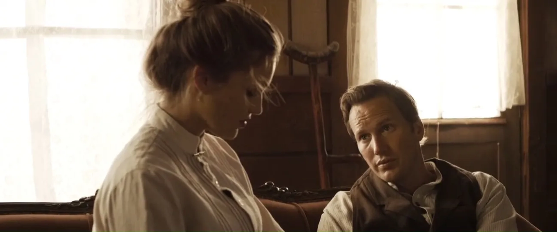 Patrick Wilson and Lili Simmons in Bone Tomahawk (2015)