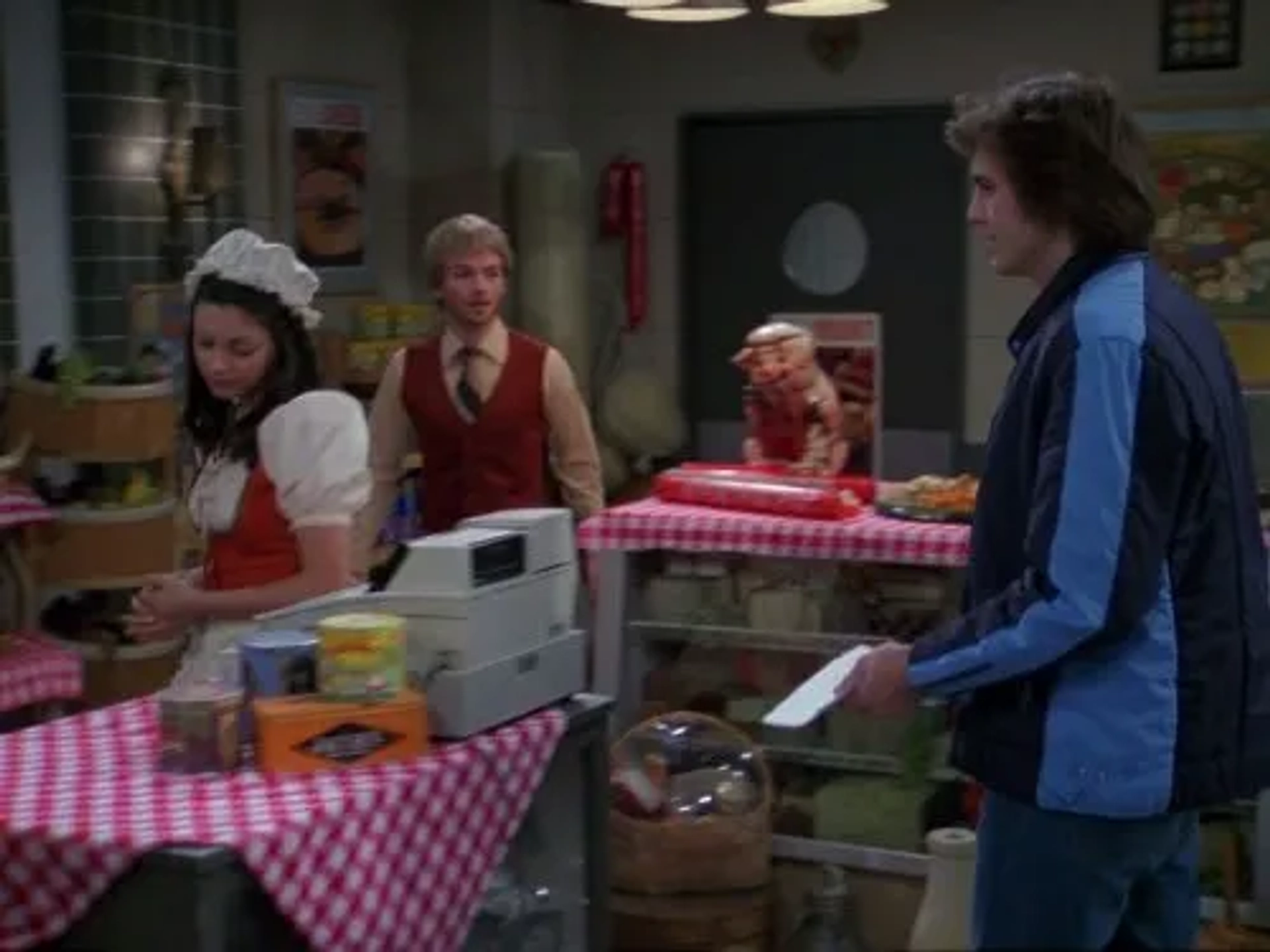 Mila Kunis, Ashton Kutcher, and Christopher Masterson in That '70s Show (1998)