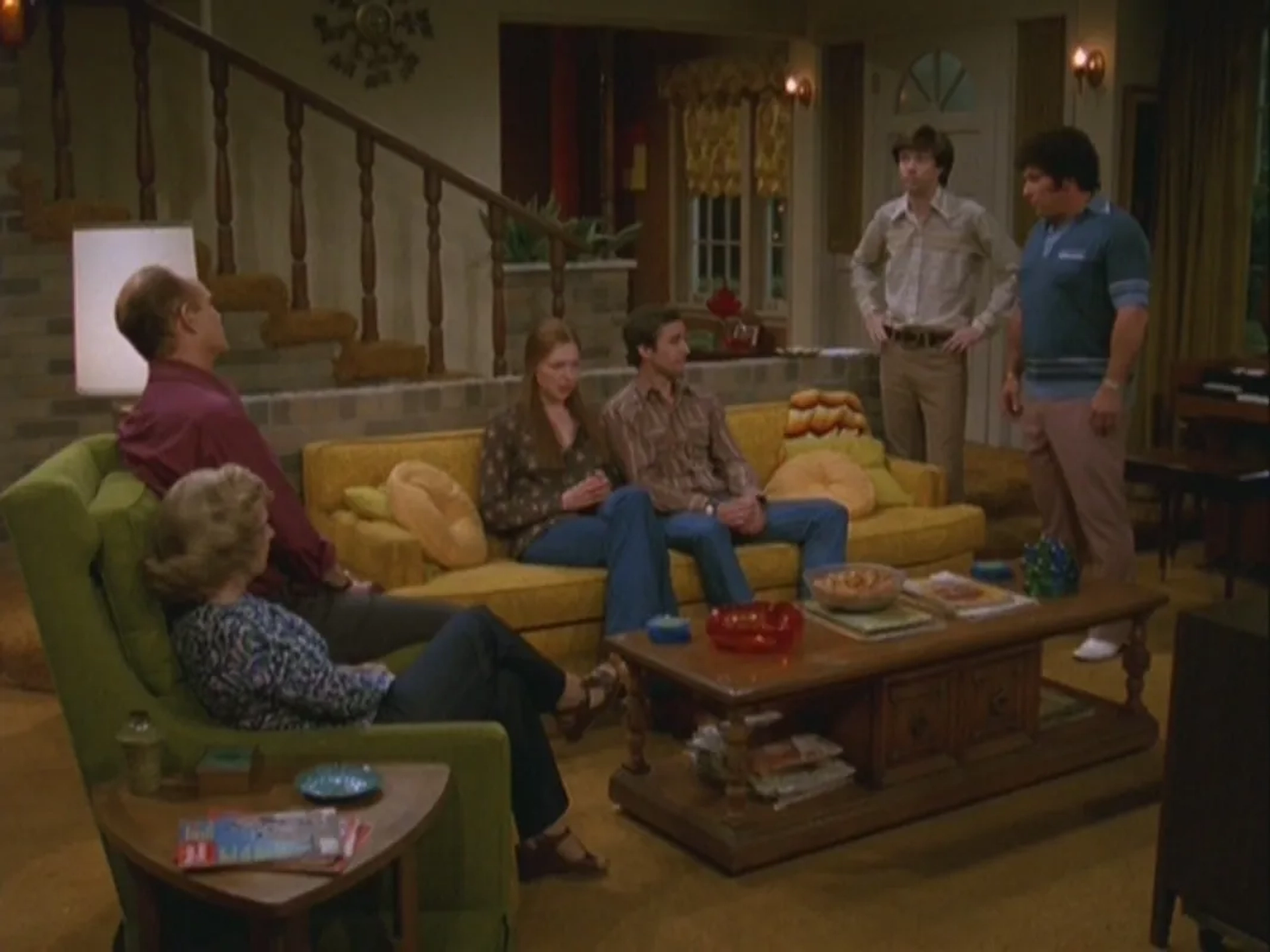 Kurtwood Smith, Luke Wilson, Topher Grace, Laura Prepon, Debra Jo Rupp, and Don Stark in That '70s Show (1998)