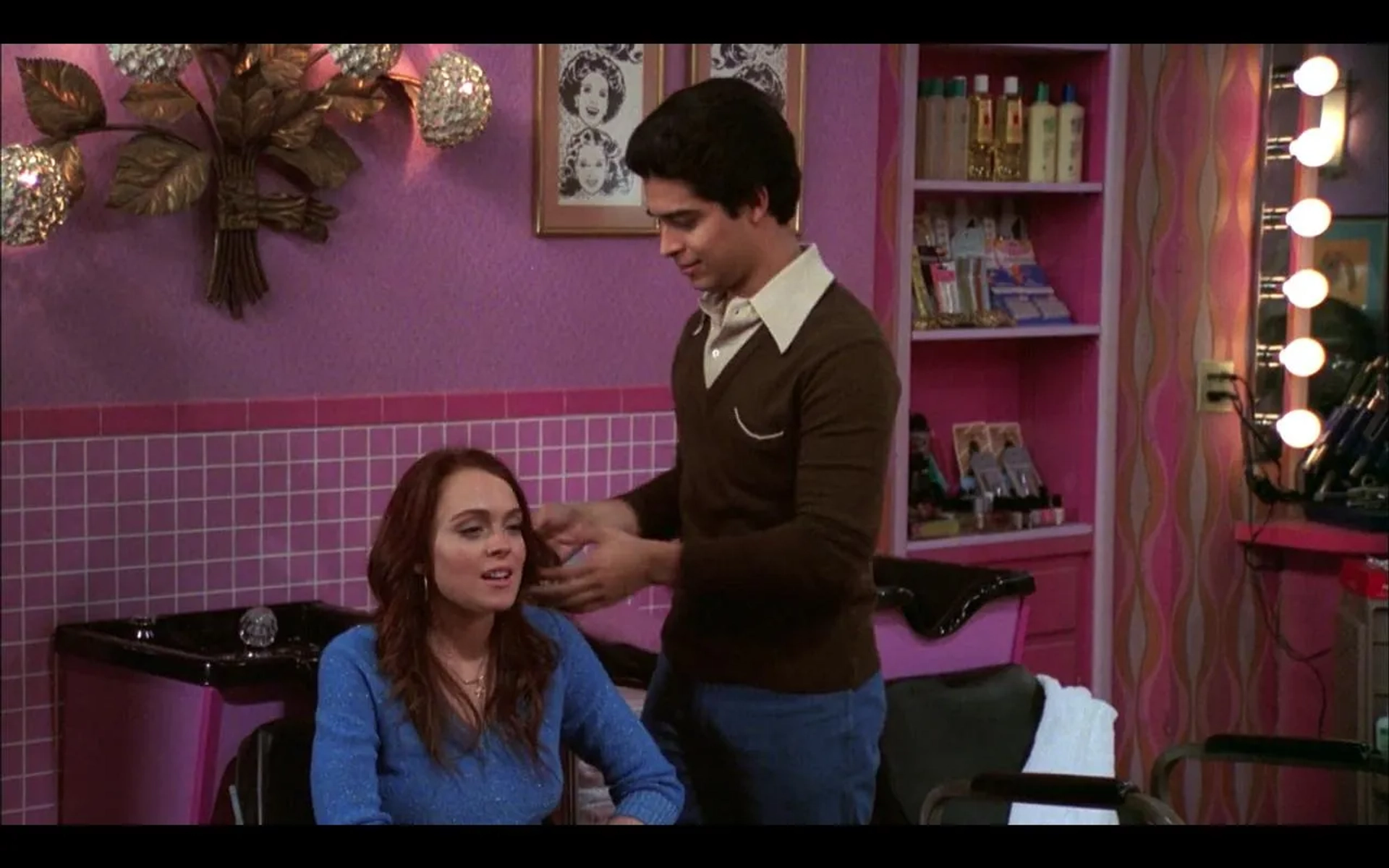 Wilmer Valderrama and Lindsay Lohan in That '70s Show (1998)