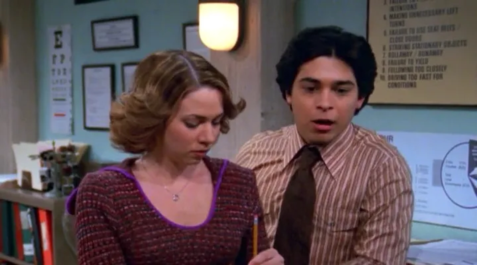 Wilmer Valderrama and Joanna Canton in That '70s Show (1998)