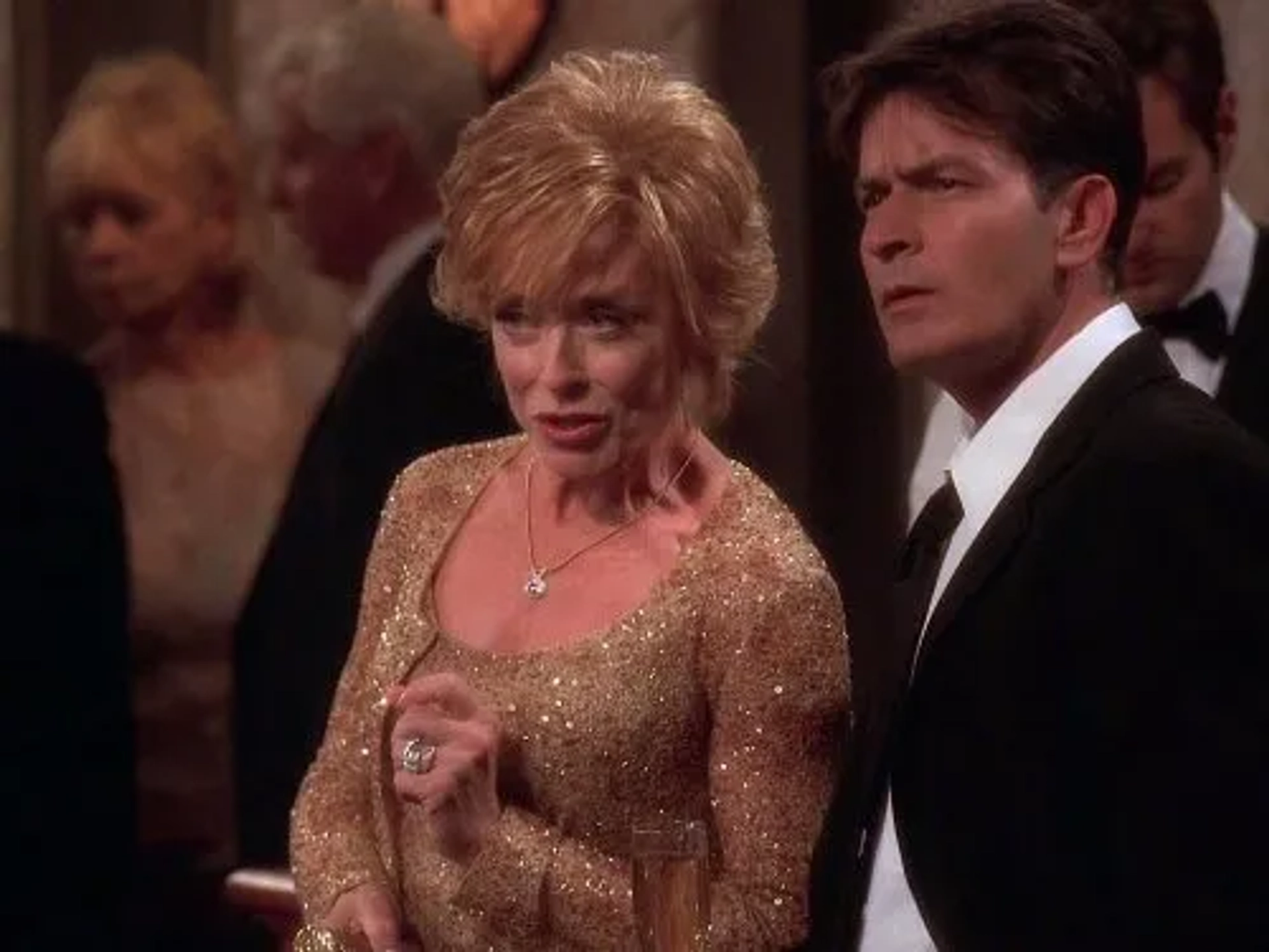 Charlie Sheen and Holland Taylor in Two and a Half Men (2003)