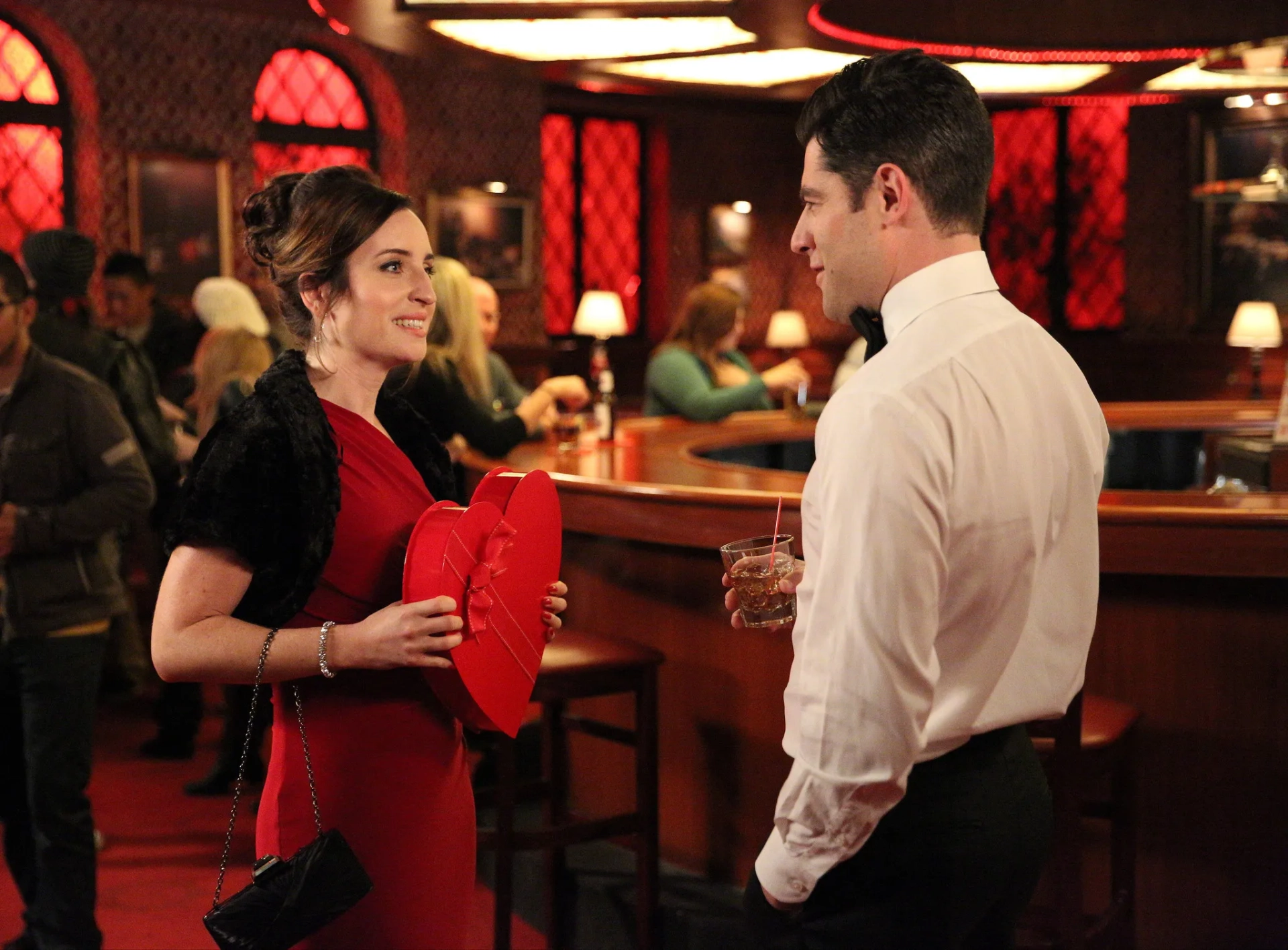 Max Greenfield and Zoe Lister-Jones in New Girl (2011)