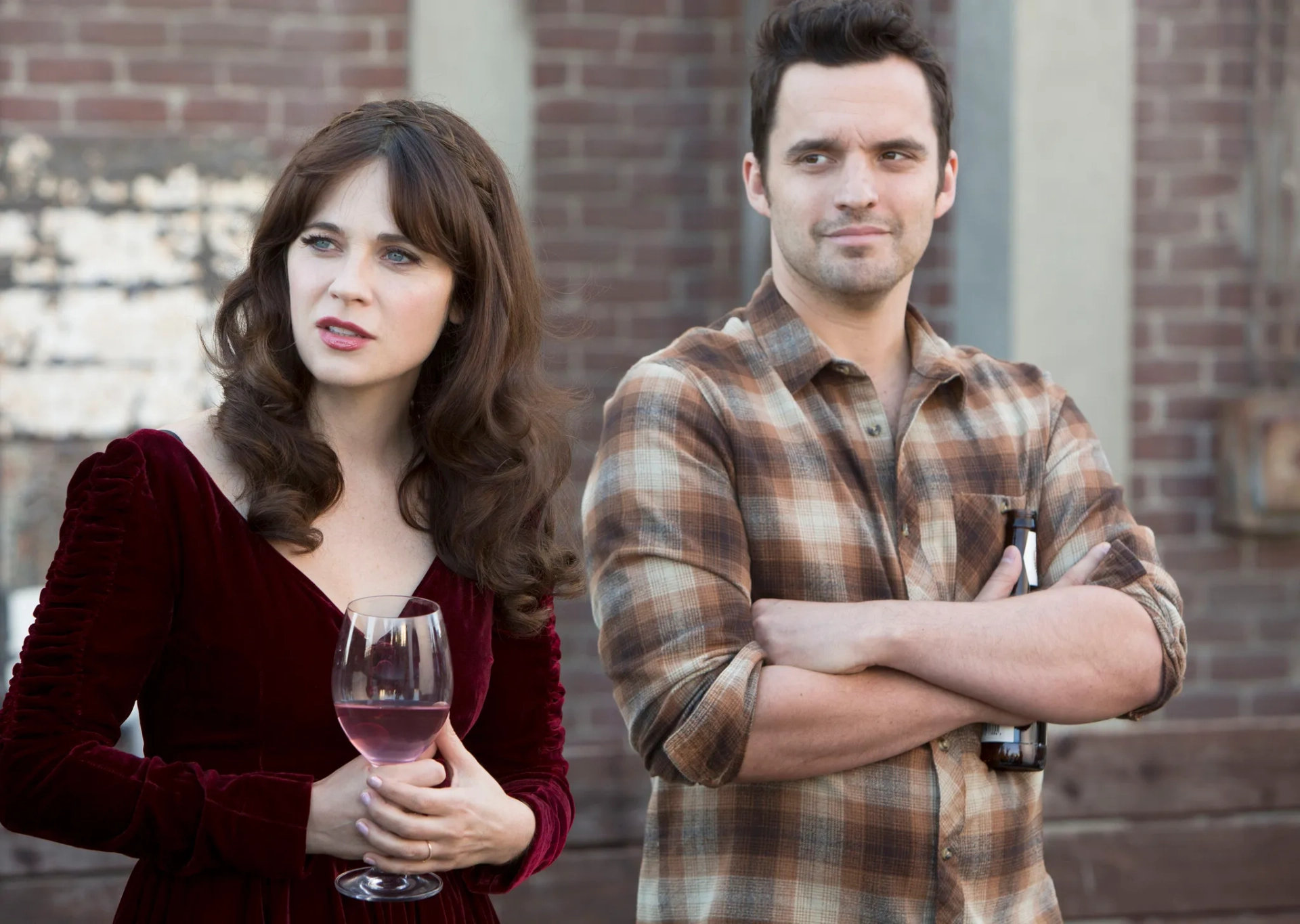 Zooey Deschanel and Jake Johnson in New Girl (2011)