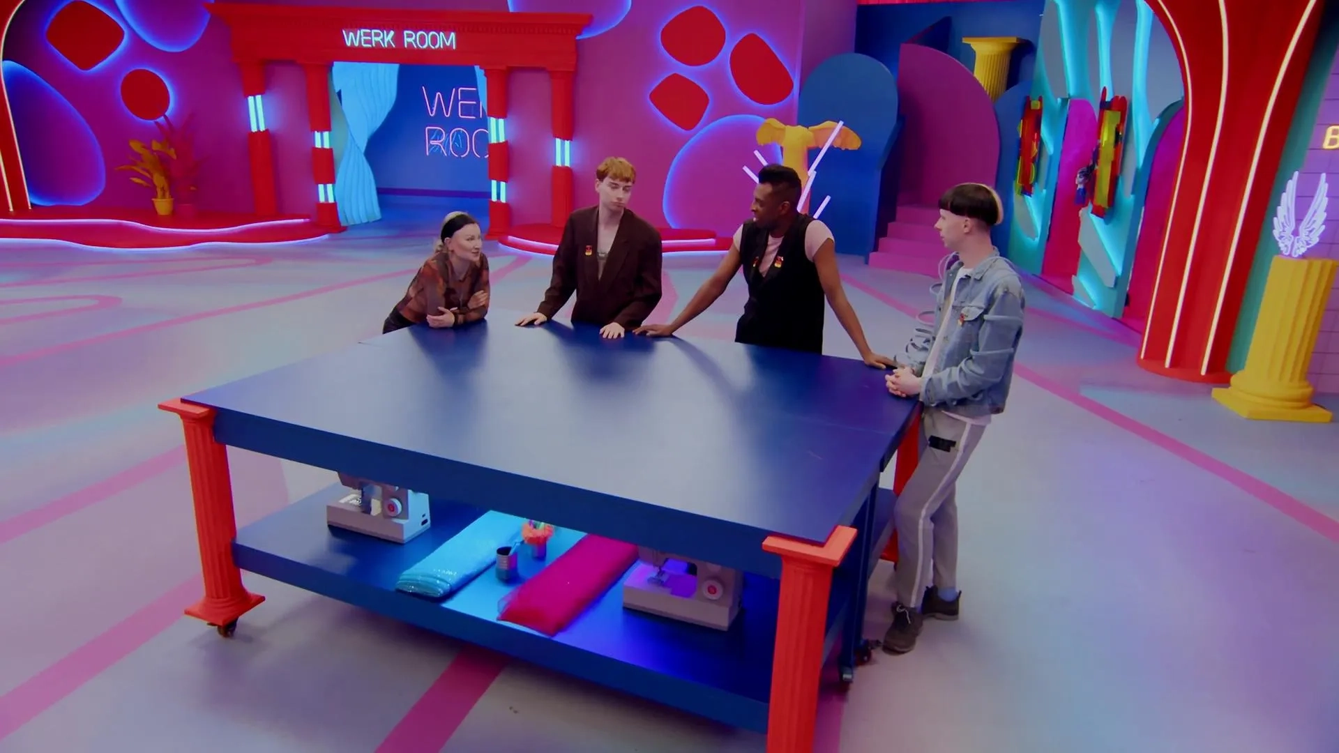 Kelly Heelton, Metamorkid, Yvonne Nightstand, and Pandora Nox in Drag Race Germany (2023)