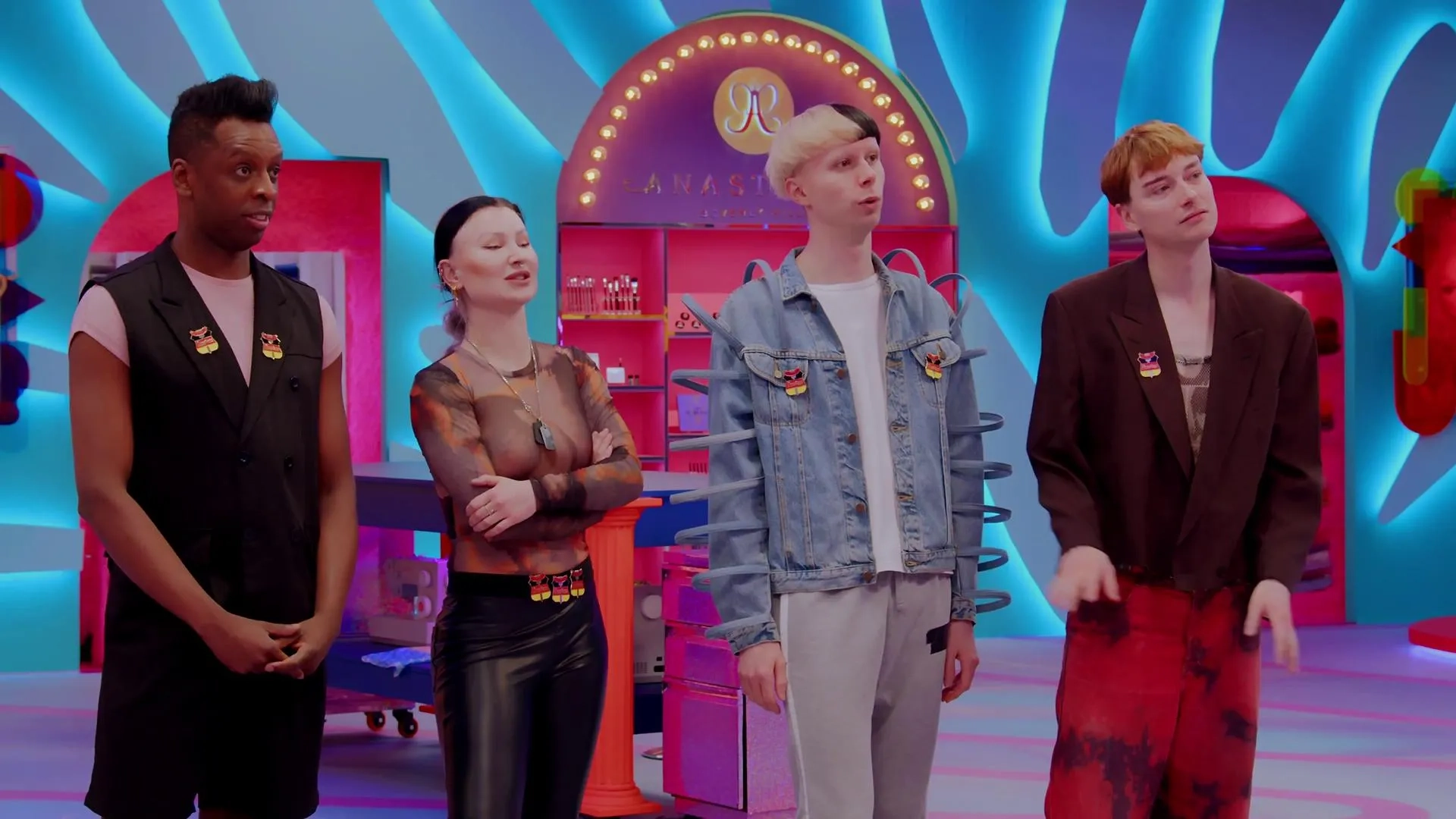 Kelly Heelton, Metamorkid, Yvonne Nightstand, and Pandora Nox in Drag Race Germany (2023)