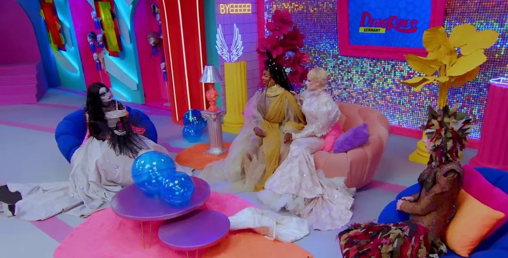 Kelly Heelton, Metamorkid, Yvonne Nightstand, and Pandora Nox in Drag Race Germany (2023)