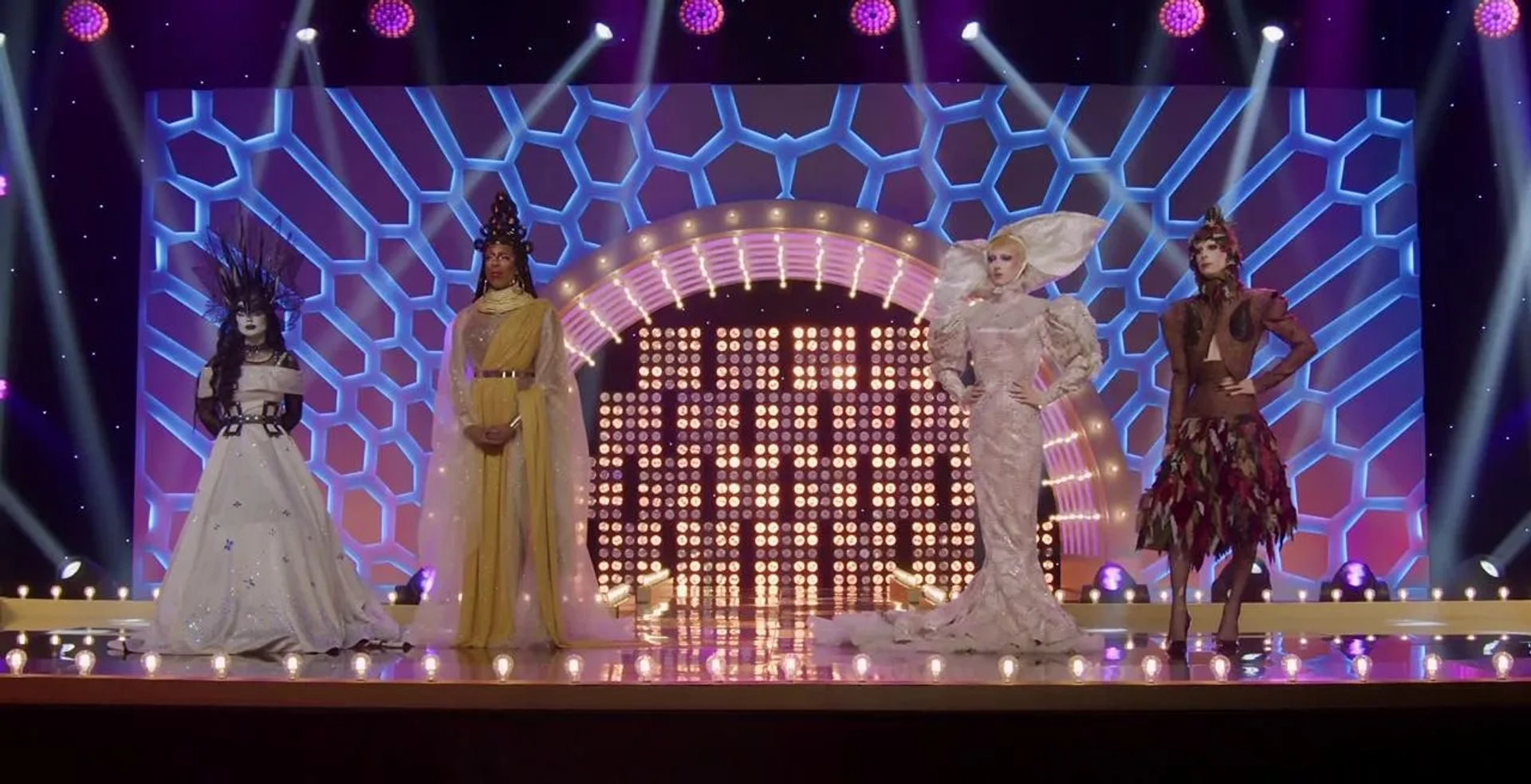 Kelly Heelton, Metamorkid, Yvonne Nightstand, and Pandora Nox in Drag Race Germany (2023)