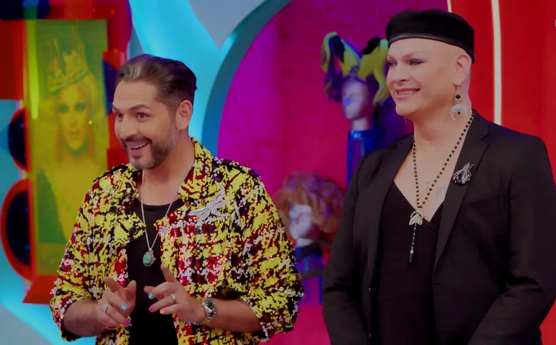 Gianni Jovanovic and Timo Pfaff in Drag Race Germany (2023)