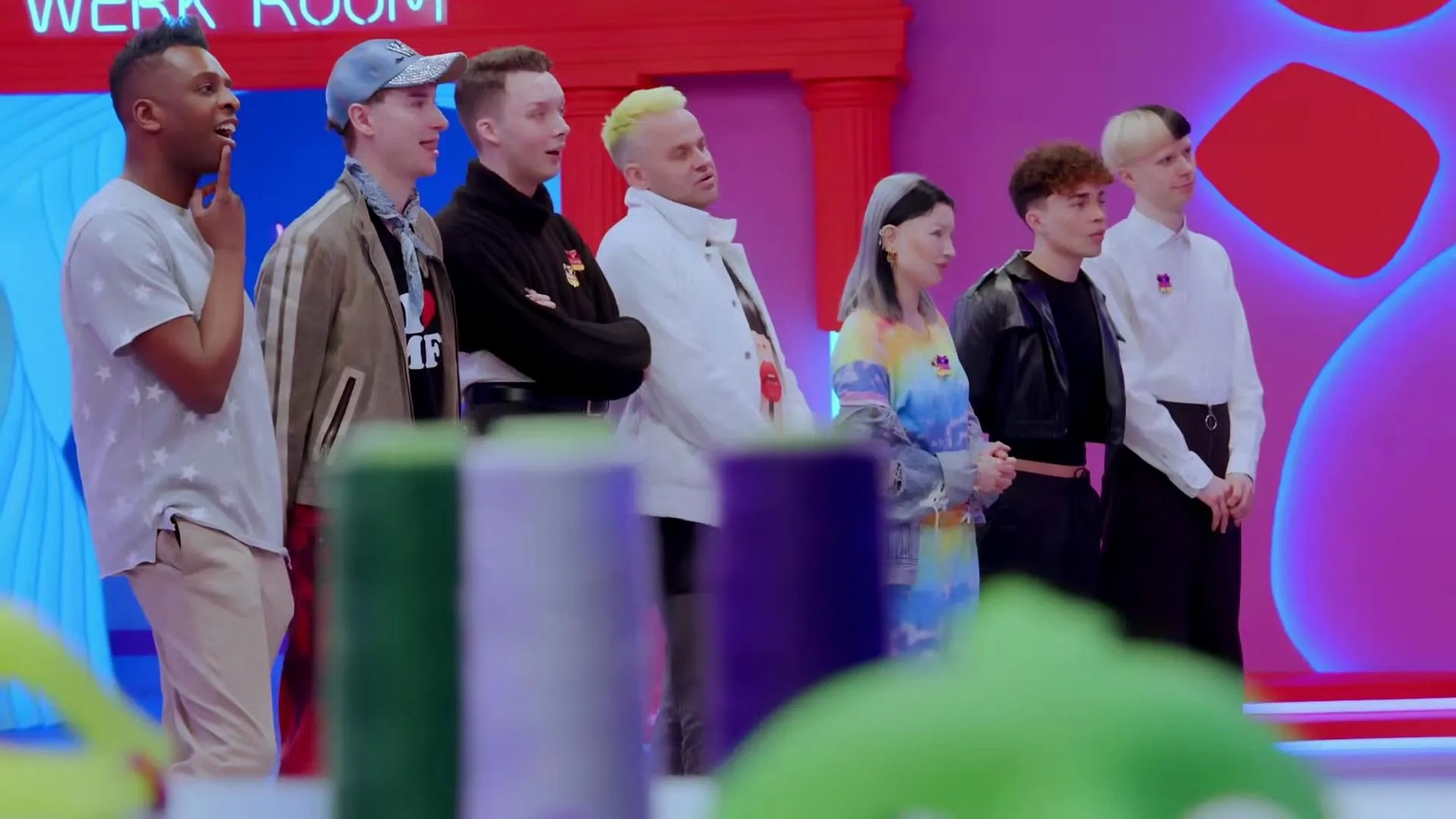Kelly Heelton, Loreley Rivers, Metamorkid, Nikita Vegaz, Yvonne Nightstand, Victoria Shakespears, and Pandora Nox in Drag Race Germany (2023)