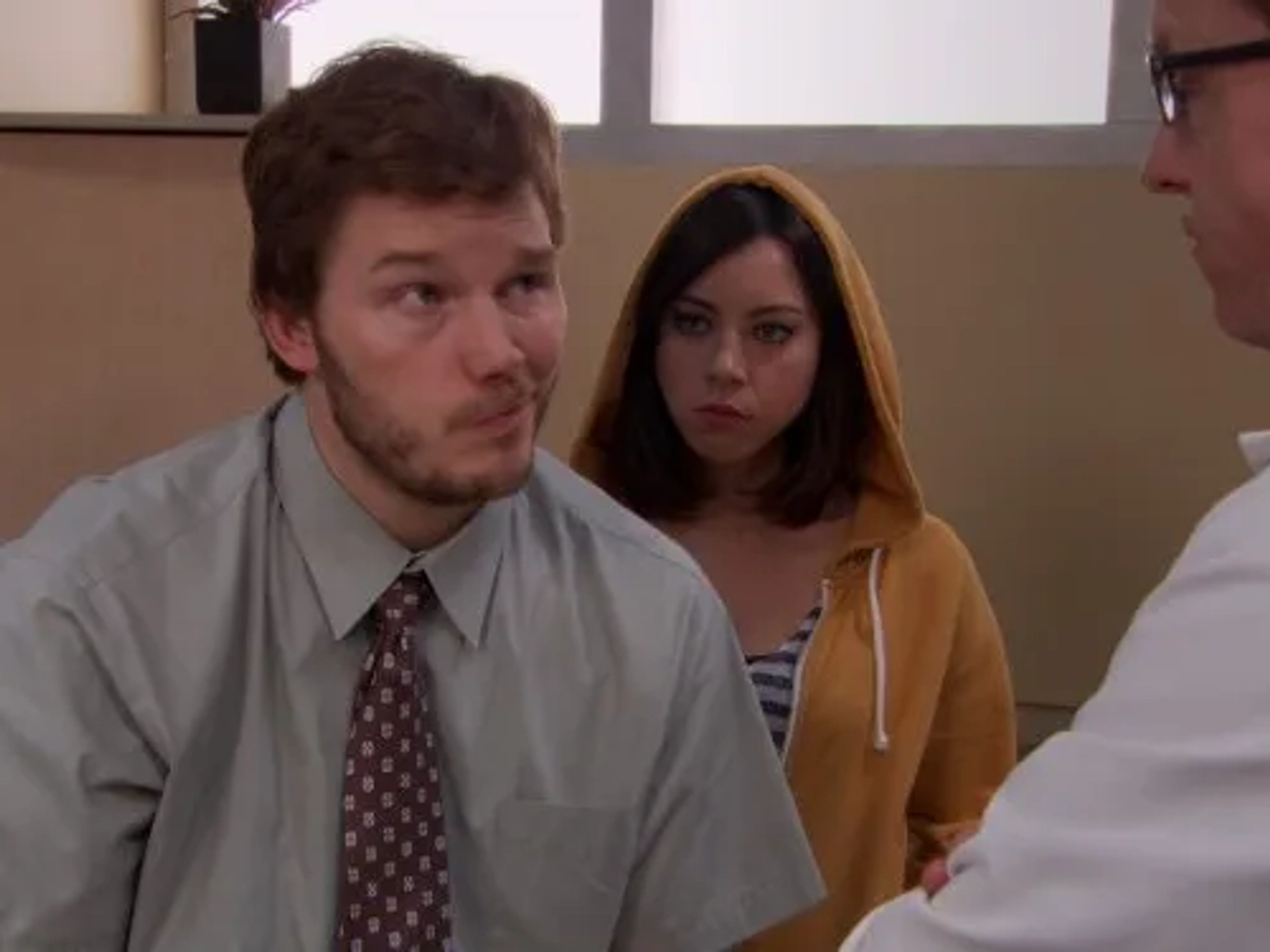 Chris Pratt and Aubrey Plaza in Parks and Recreation (2009)