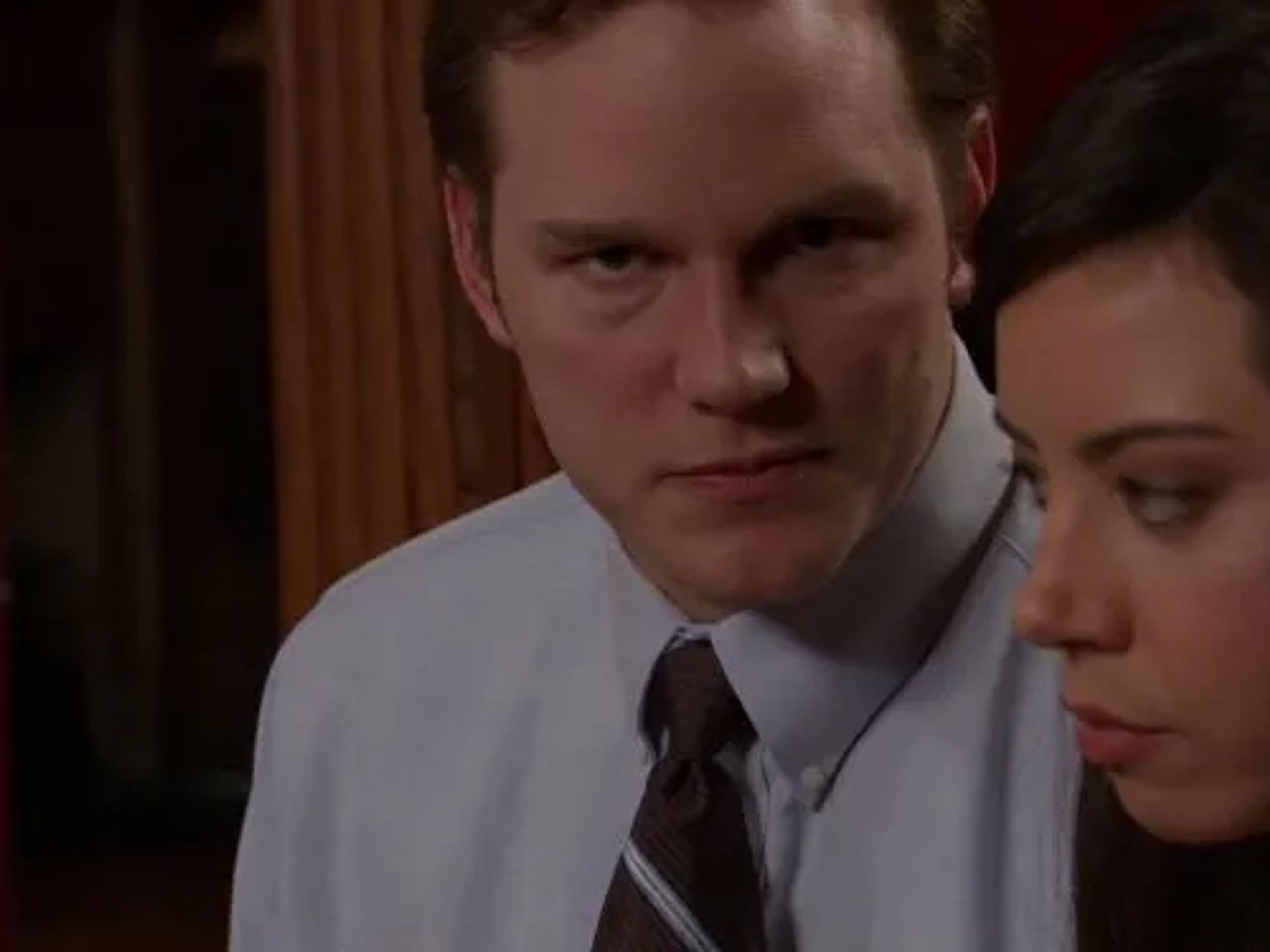 Chris Pratt and Aubrey Plaza in Parks and Recreation (2009)