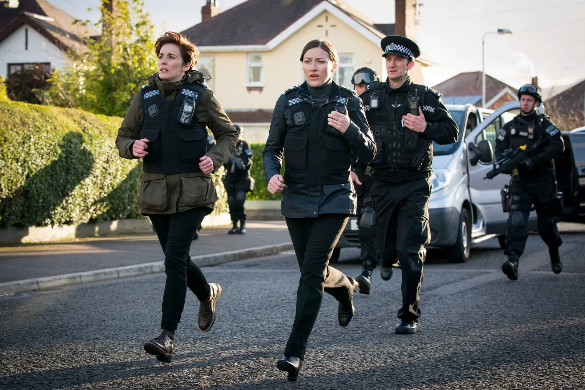 Kelly Macdonald and Vicky McClure in Line of Duty (2012)