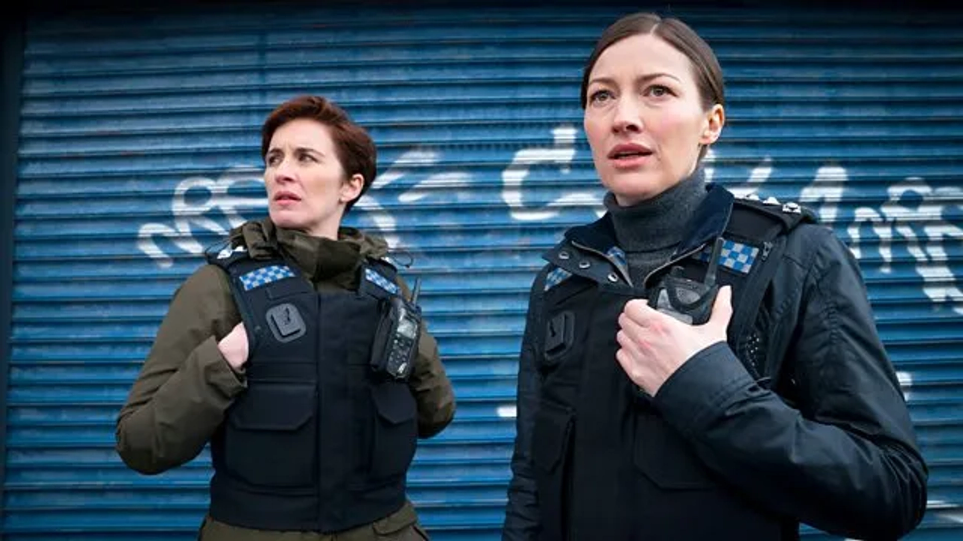 Kelly Macdonald and Vicky McClure in Line of Duty (2012)