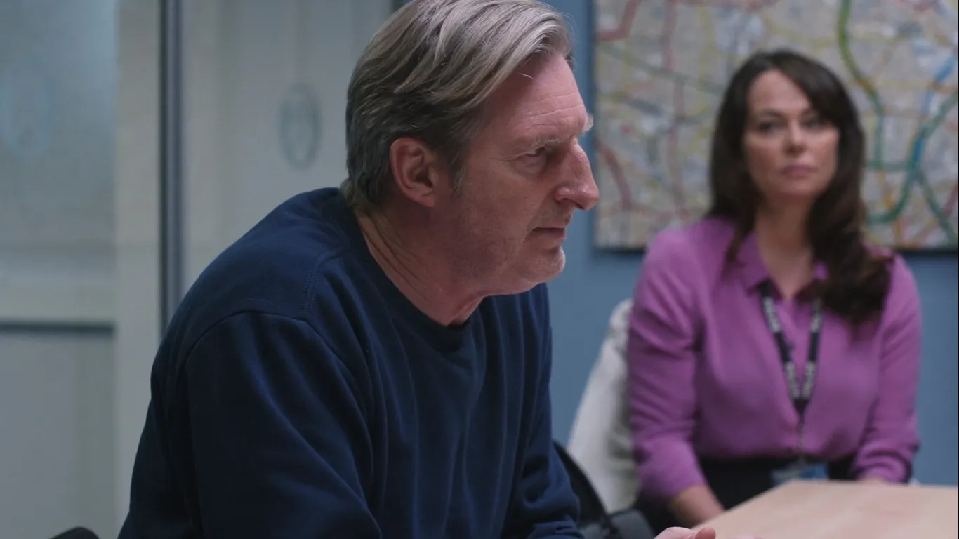 Adrian Dunbar and Polly Walker in Line of Duty (2012)
