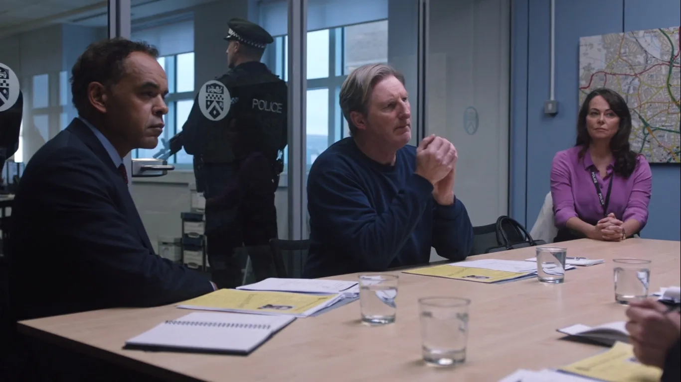 Adrian Dunbar, Peter De Jersey, and Polly Walker in Line of Duty (2012)
