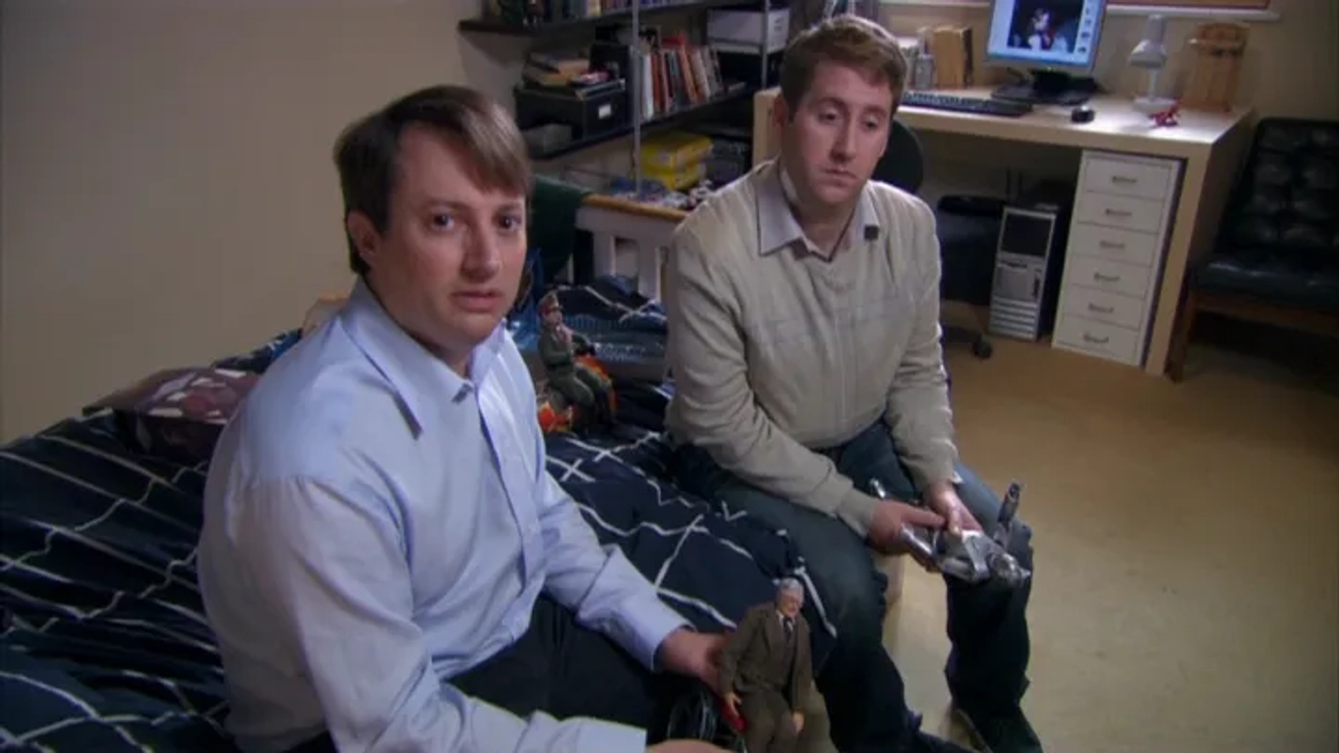 David Mitchell and Jim Howick in Peep Show (2003)