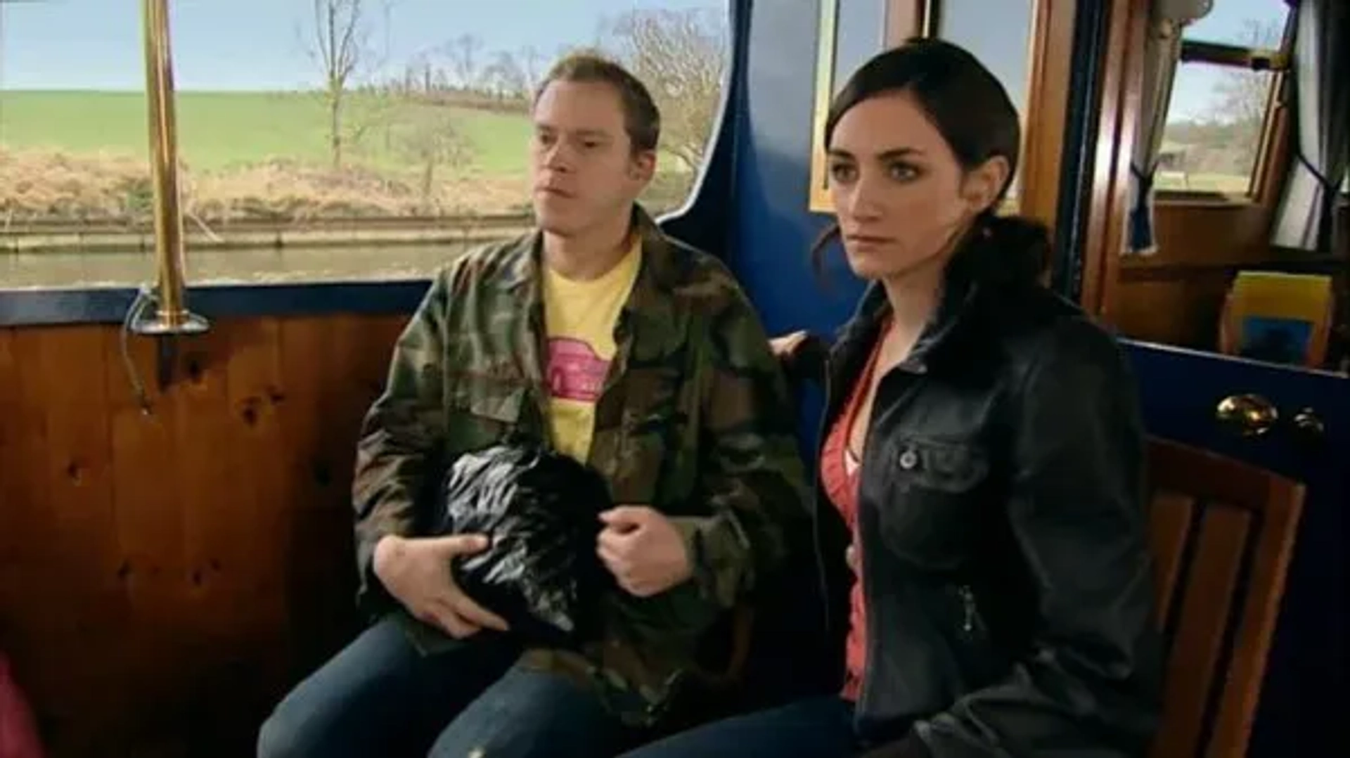 Robert Webb and Cara Horgan in Peep Show